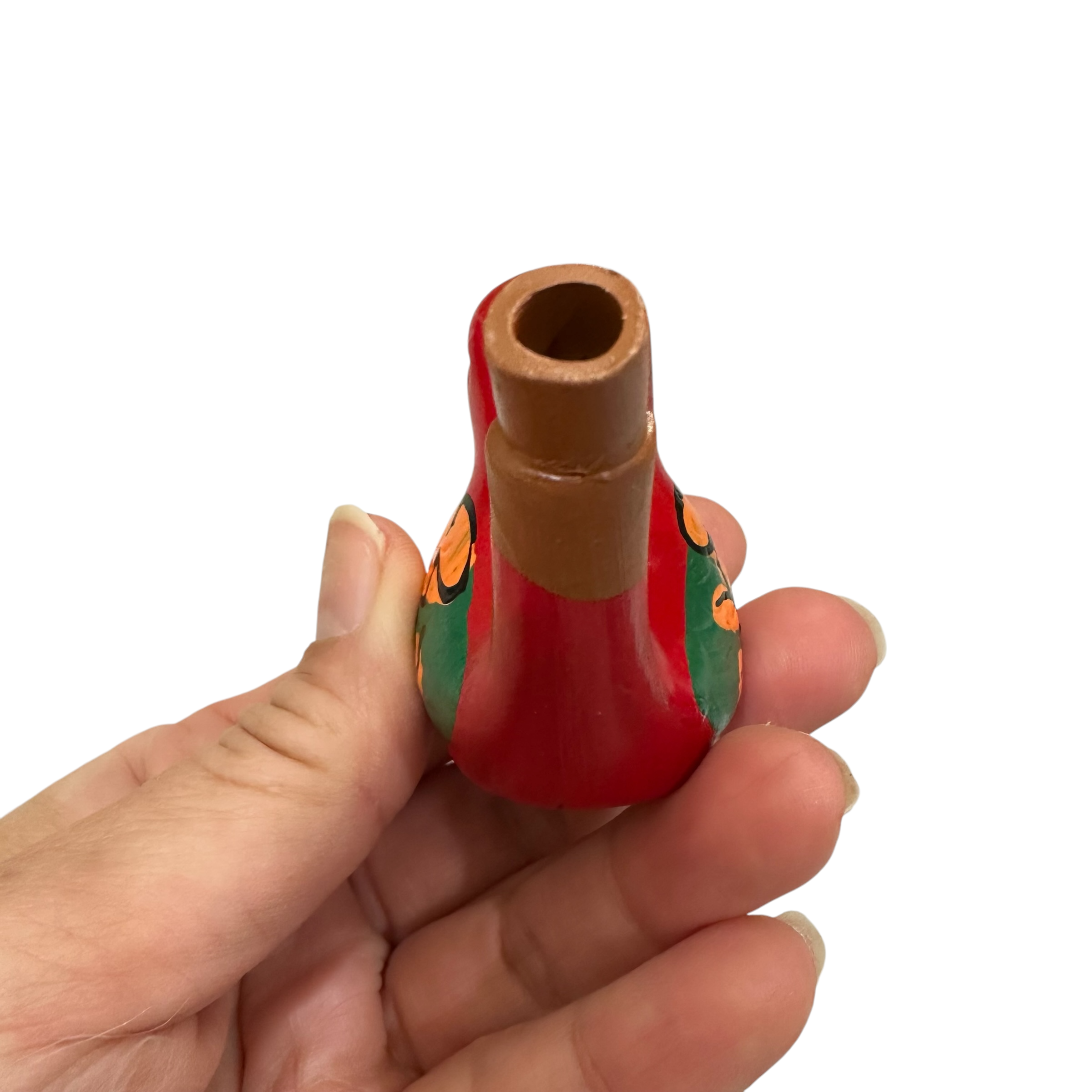 Clay Water Whistle Bird (red)