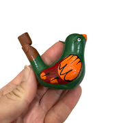 Clay Water Whistle Bird (dark Green)