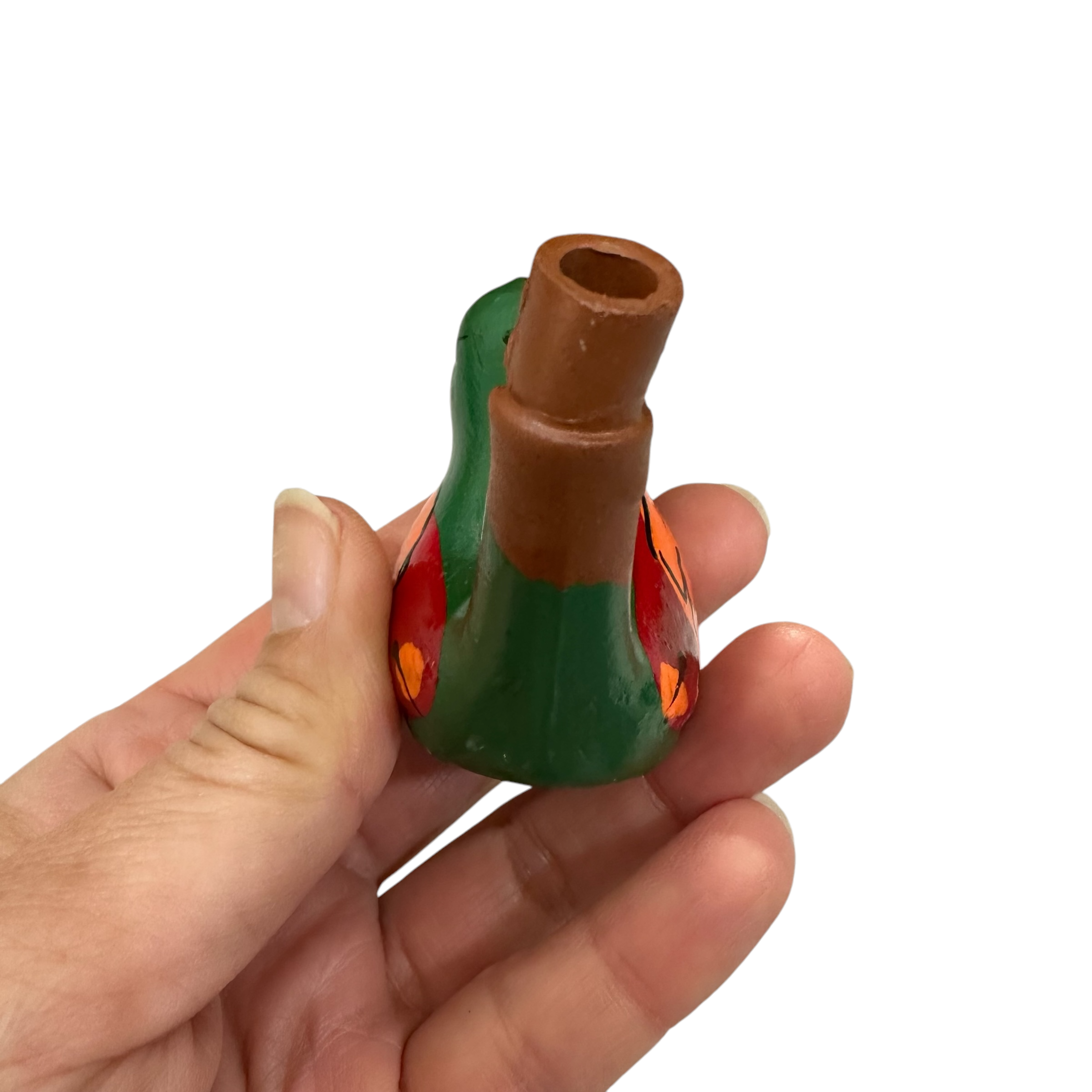 Clay Water Whistle Bird (dark Green)