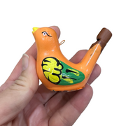 Clay Water Whistle Bird (orange)