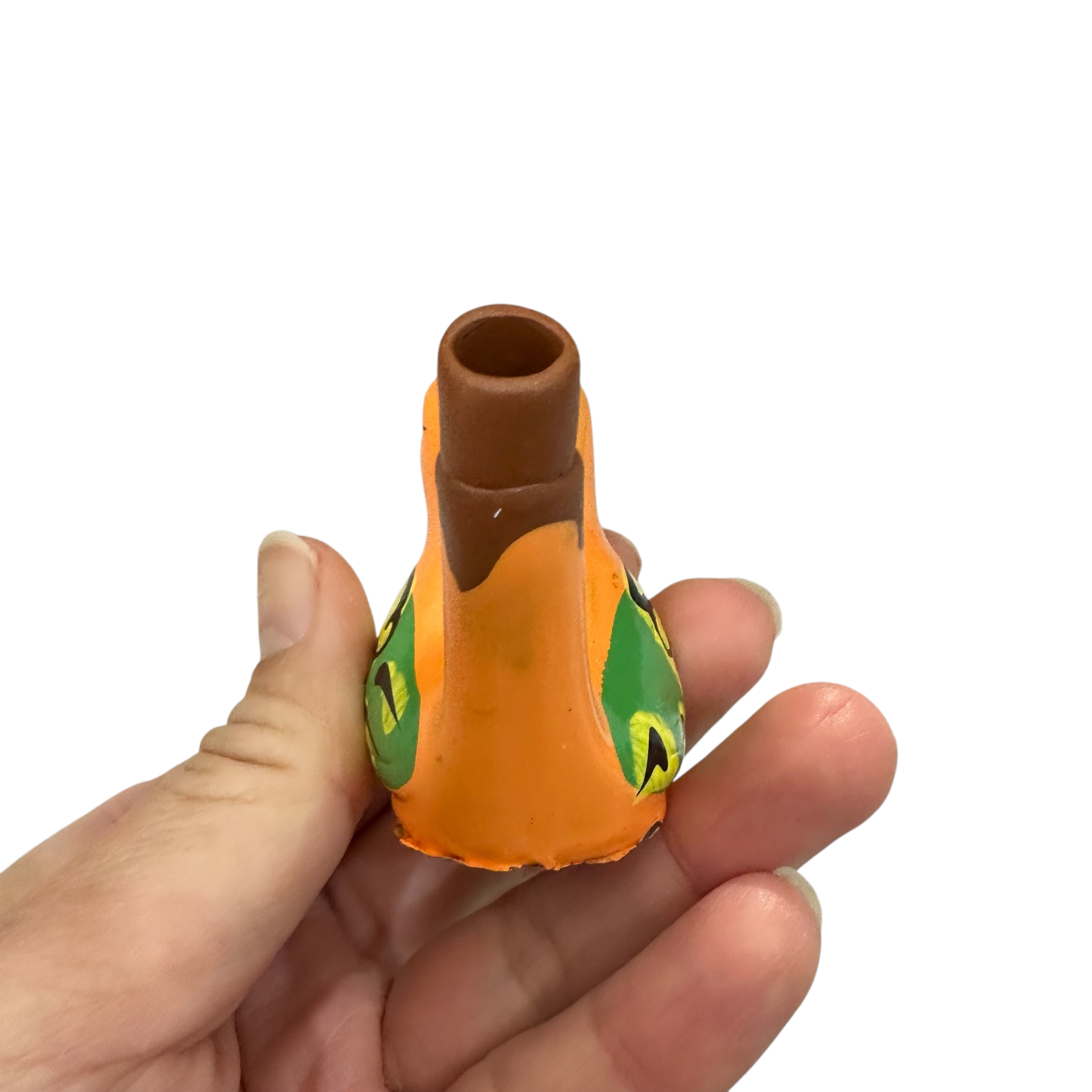 Clay Water Whistle Bird (orange)