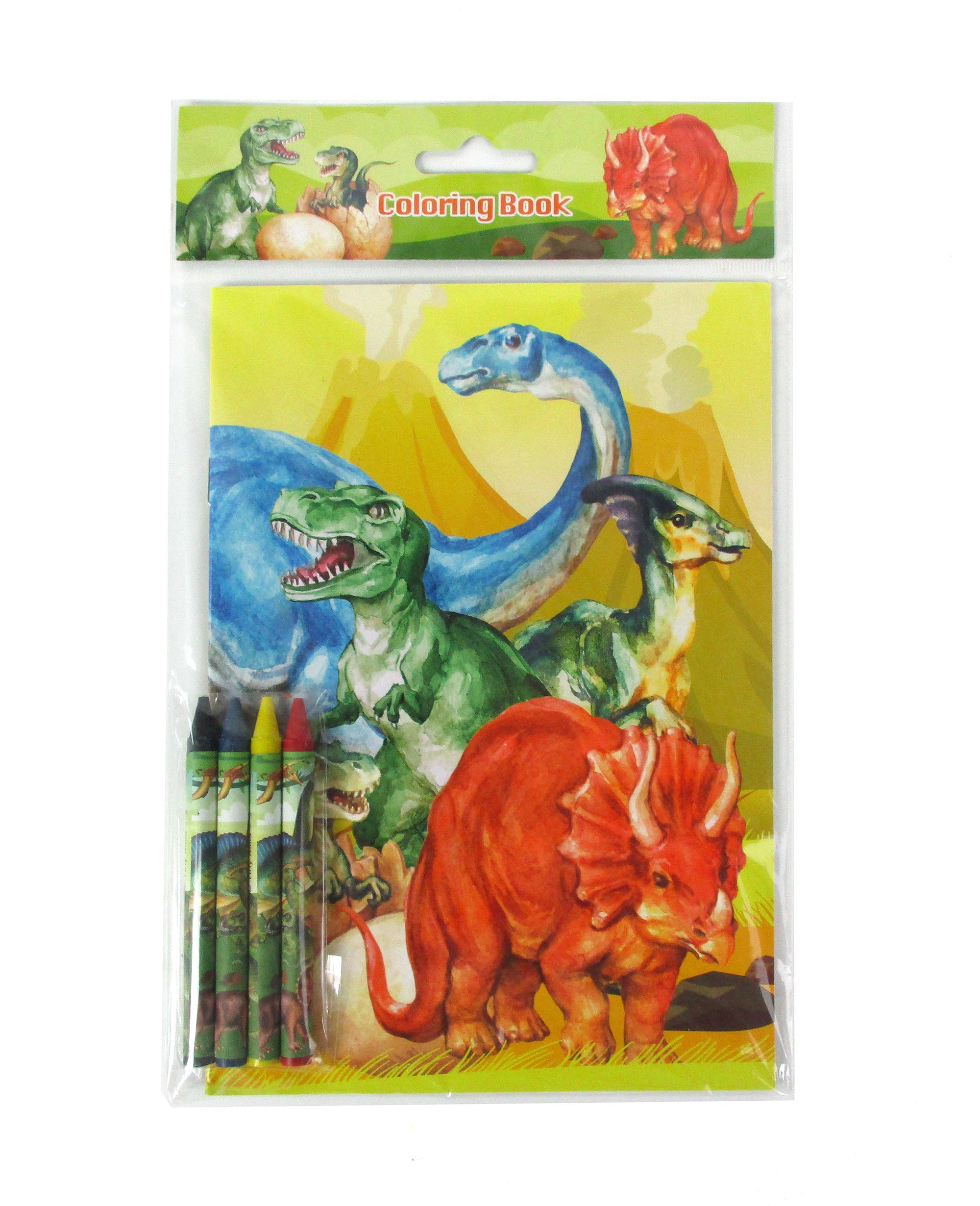 Jurassic Coloring Books With Crayons Party Favors - Set Of 6 Or 12