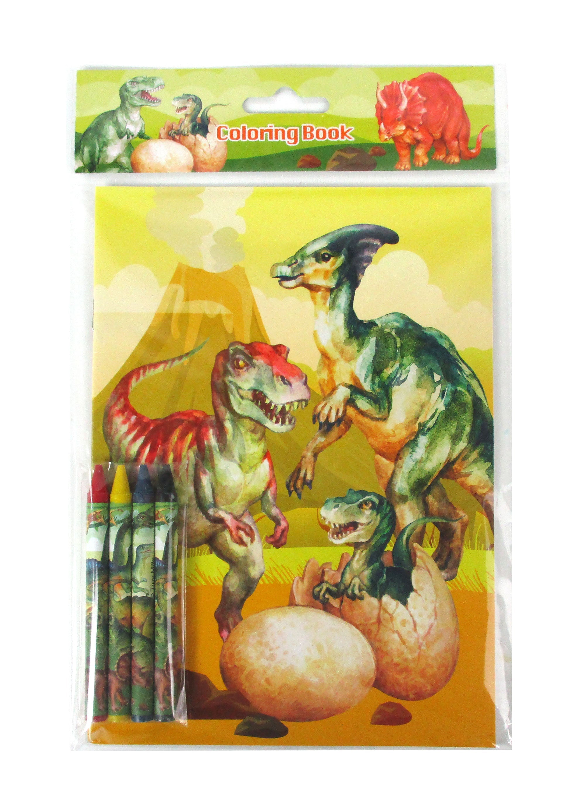 Jurassic Coloring Books With Crayons Party Favors - Set Of 6 Or 12