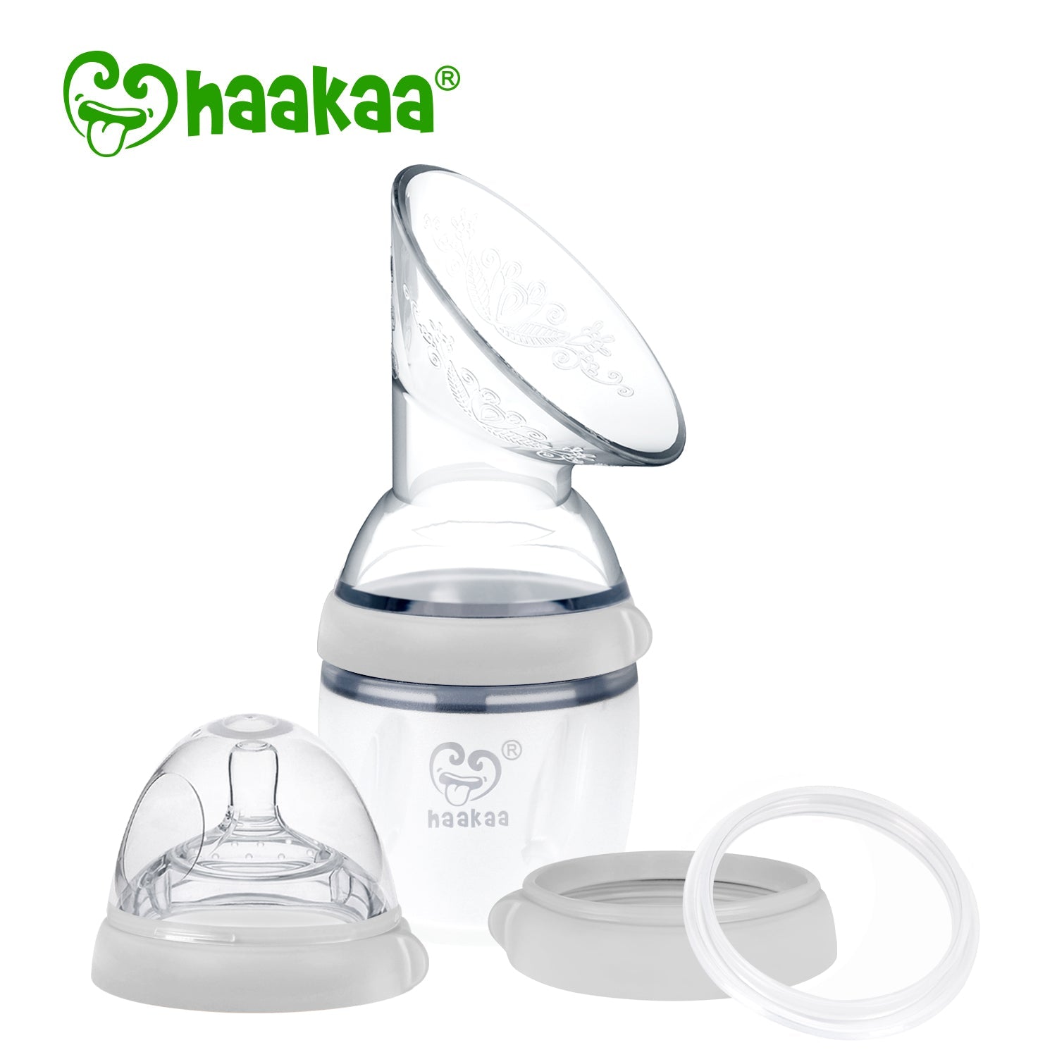 Haakaa Gen 3 Silicone Breast Pump And Bottle Pack 160 Ml/6 Oz