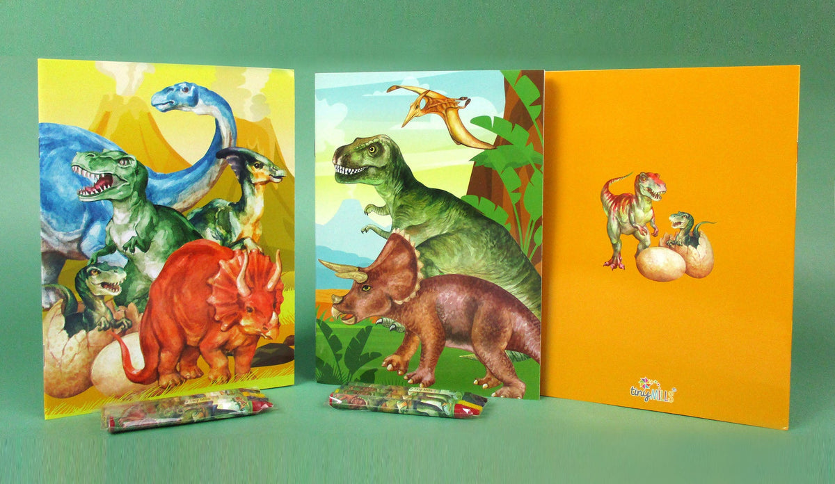 Jurassic Coloring Books With Crayons Party Favors - Set Of 6 Or 12