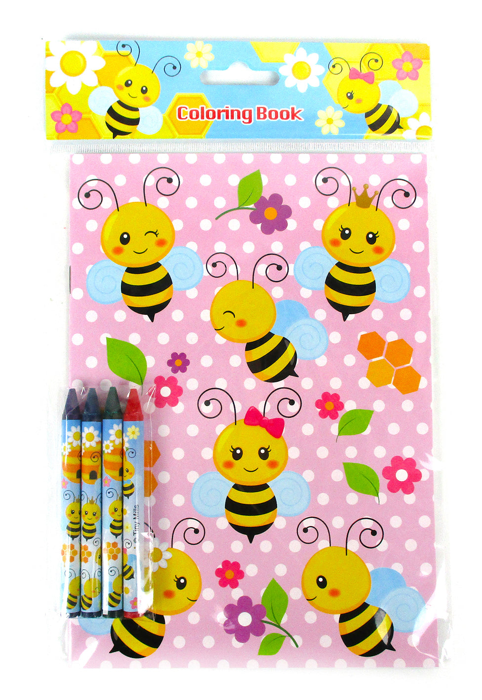 Honeybees Coloring Books With Crayons Party Favors - Set Of 6 Or 12