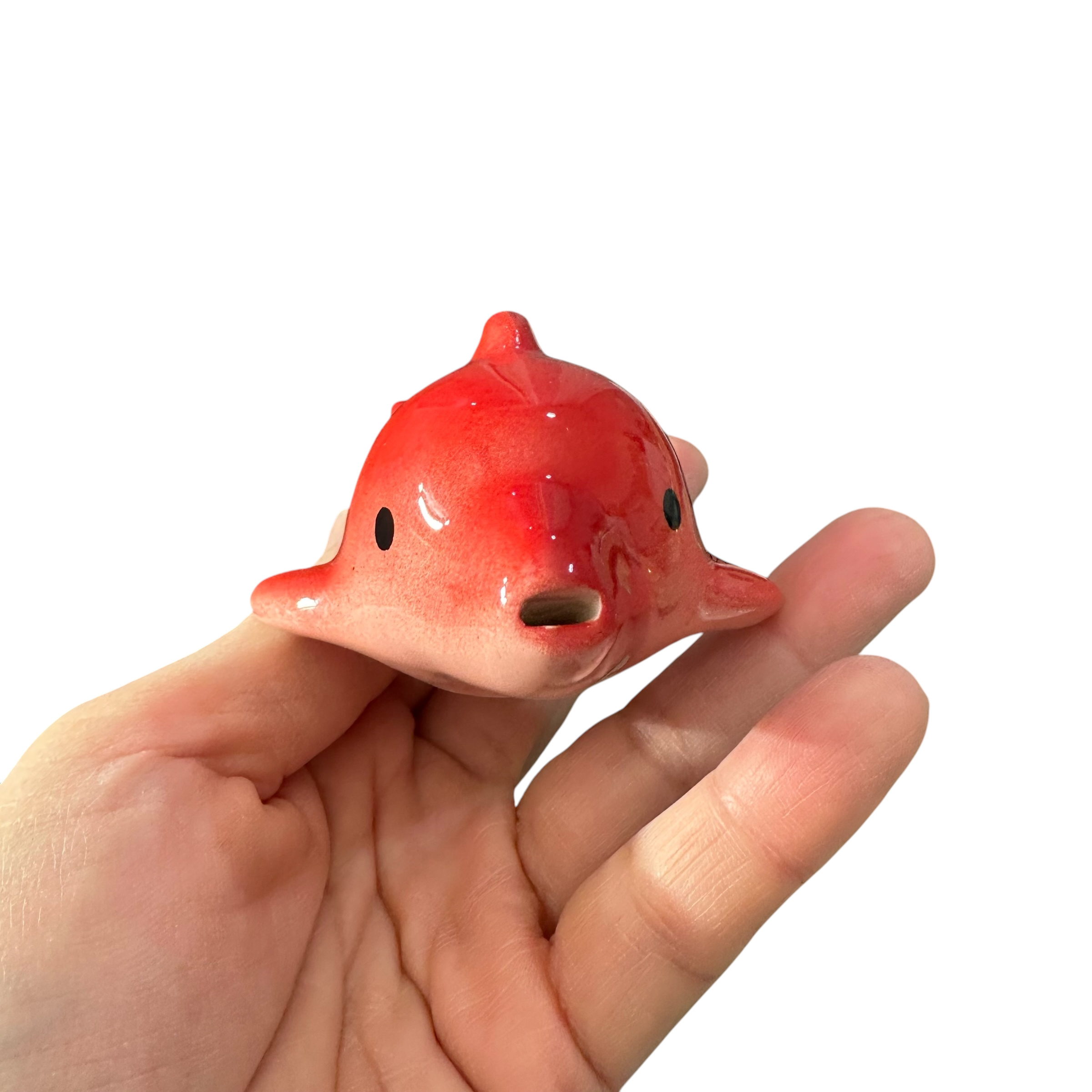 Ceramic Dolphin Ocarina Red
