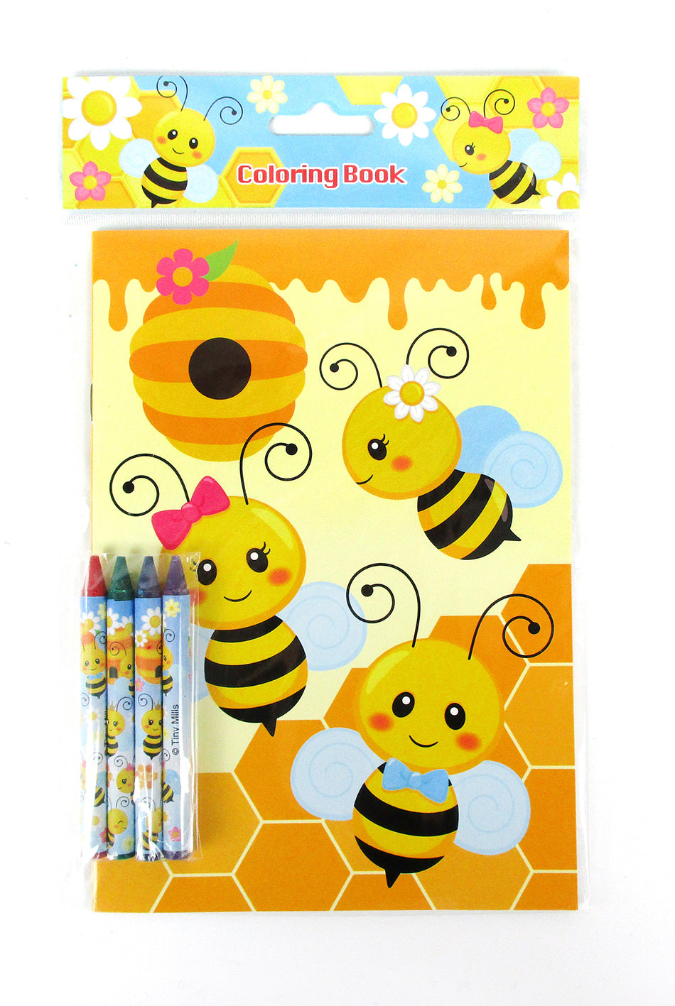 Honeybees Coloring Books With Crayons Party Favors - Set Of 6 Or 12