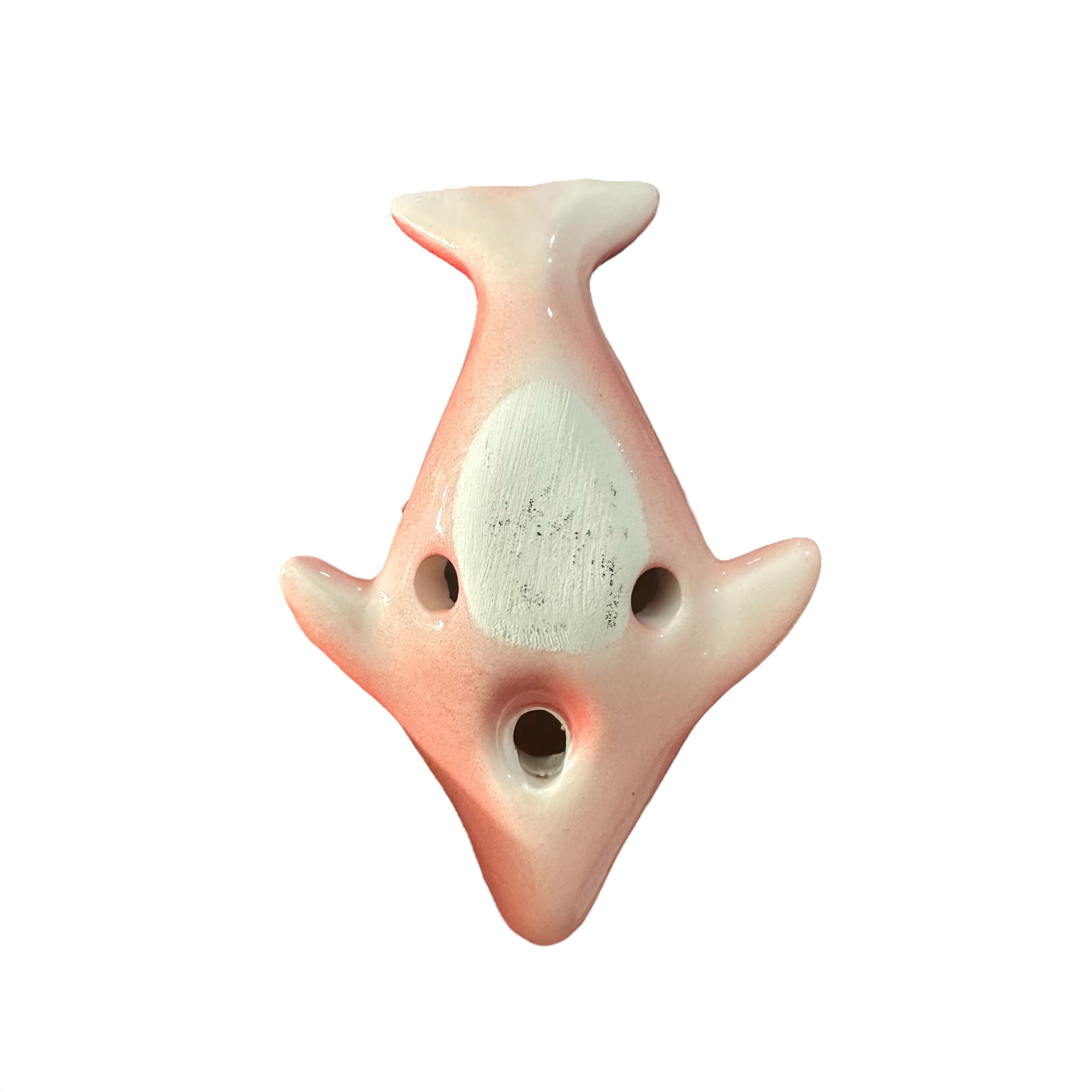 Ceramic Dolphin Ocarina Red