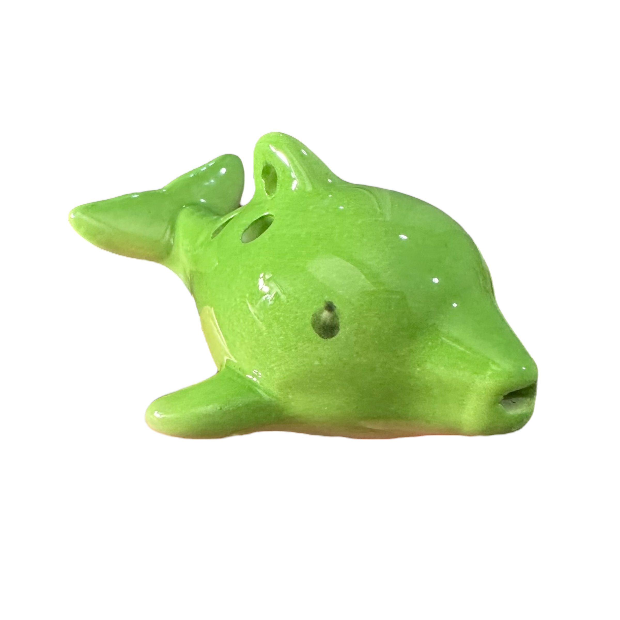 Ceramic Dolphin Ocarina Green