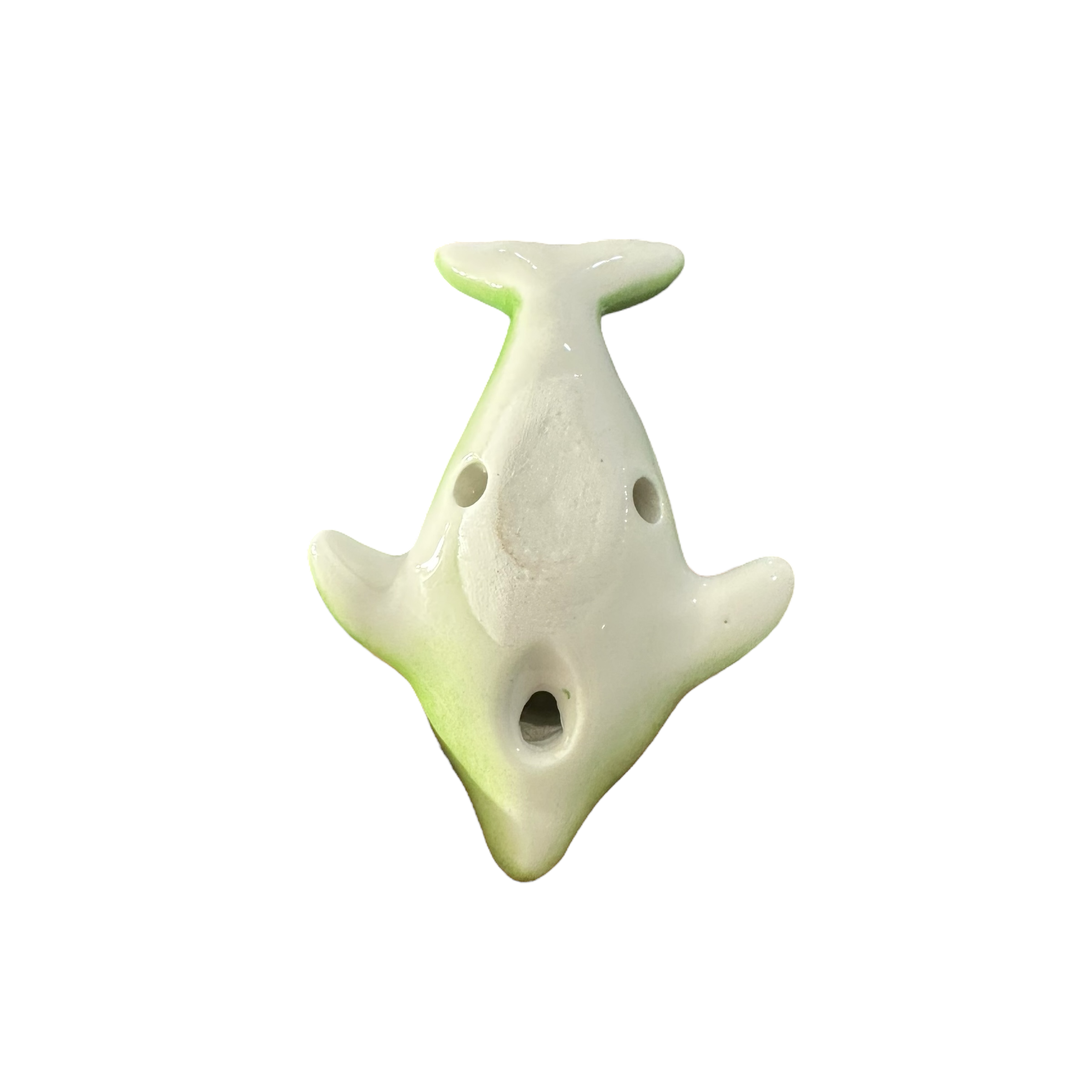 Ceramic Dolphin Ocarina Green