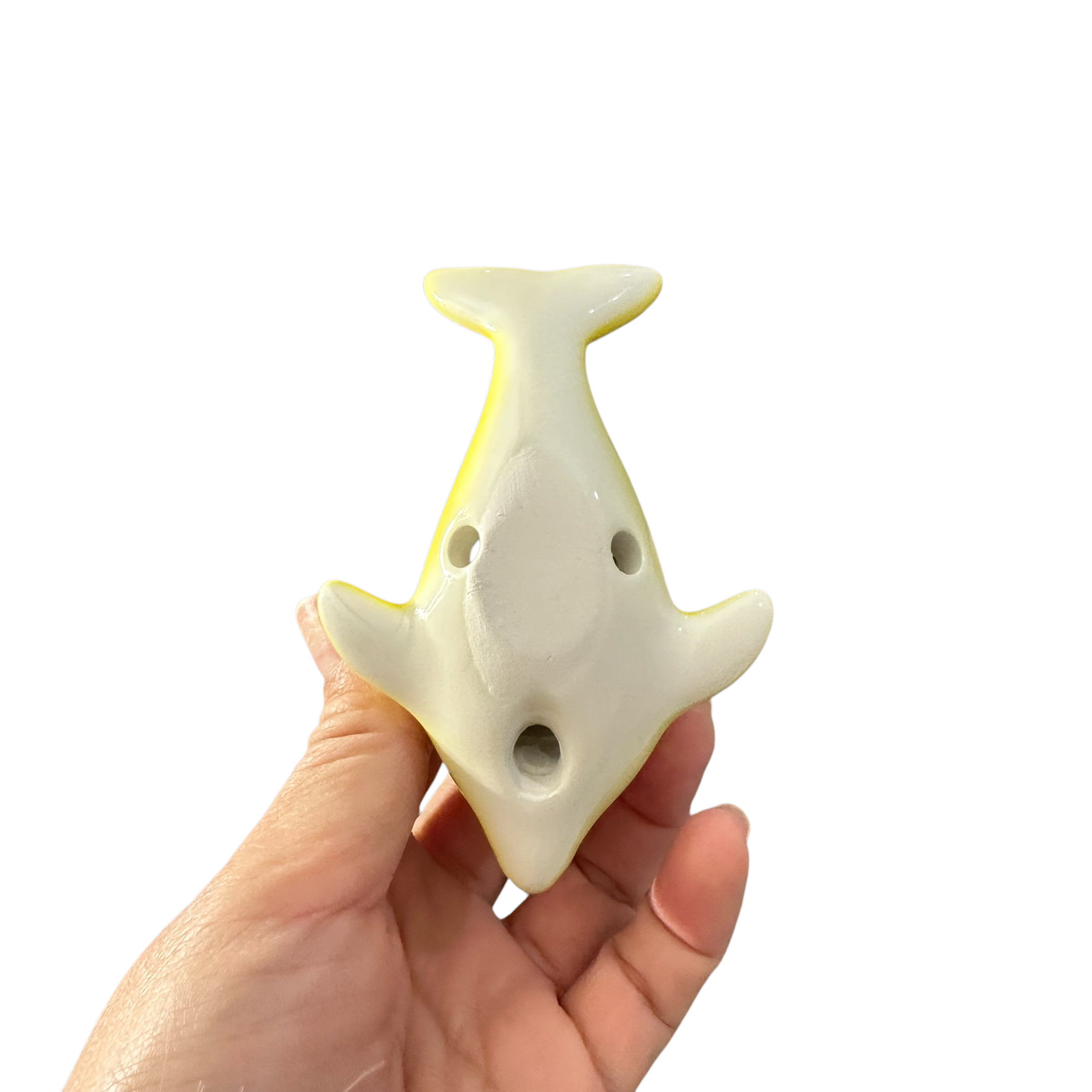 Ceramic Dolphin Ocarina Yellow