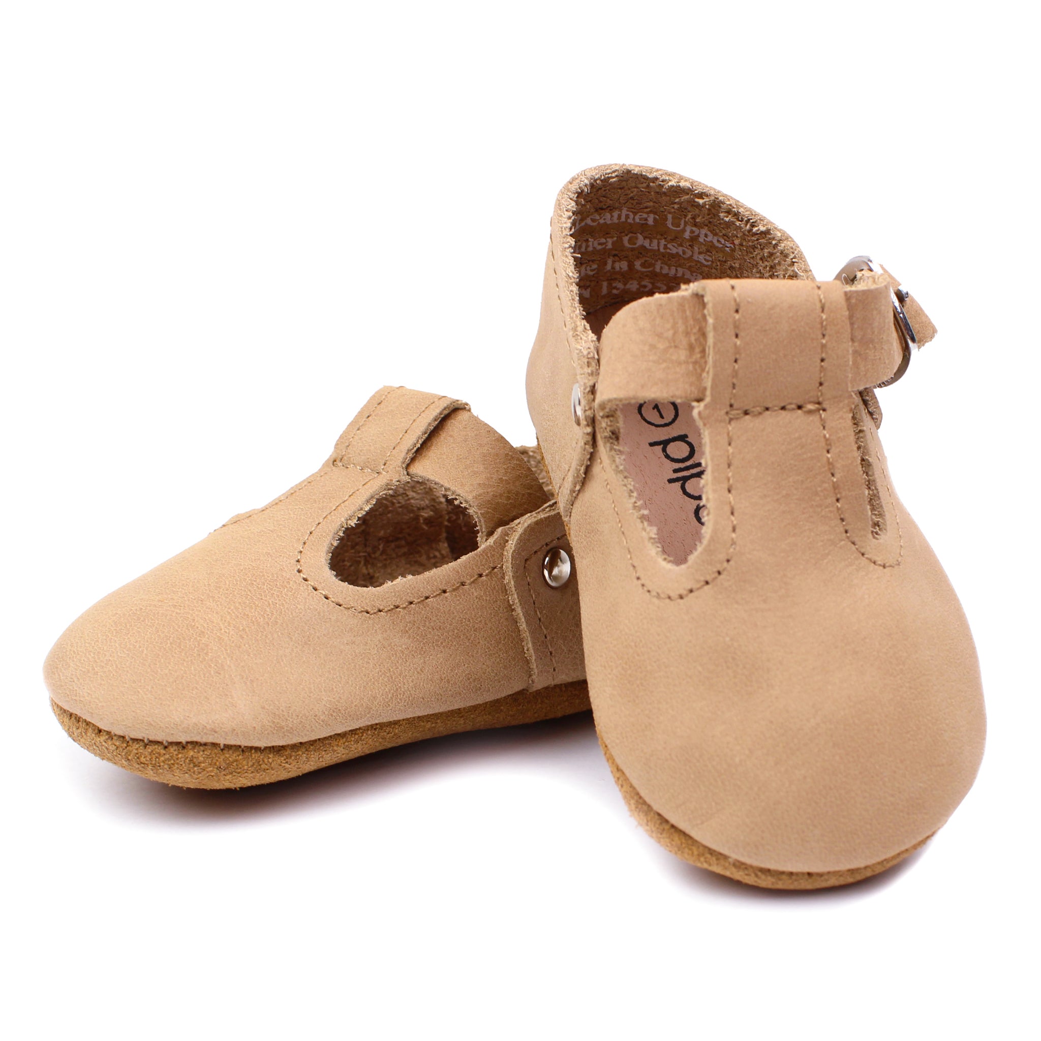 Tan - T-strap Mary Jane - Soft Sole