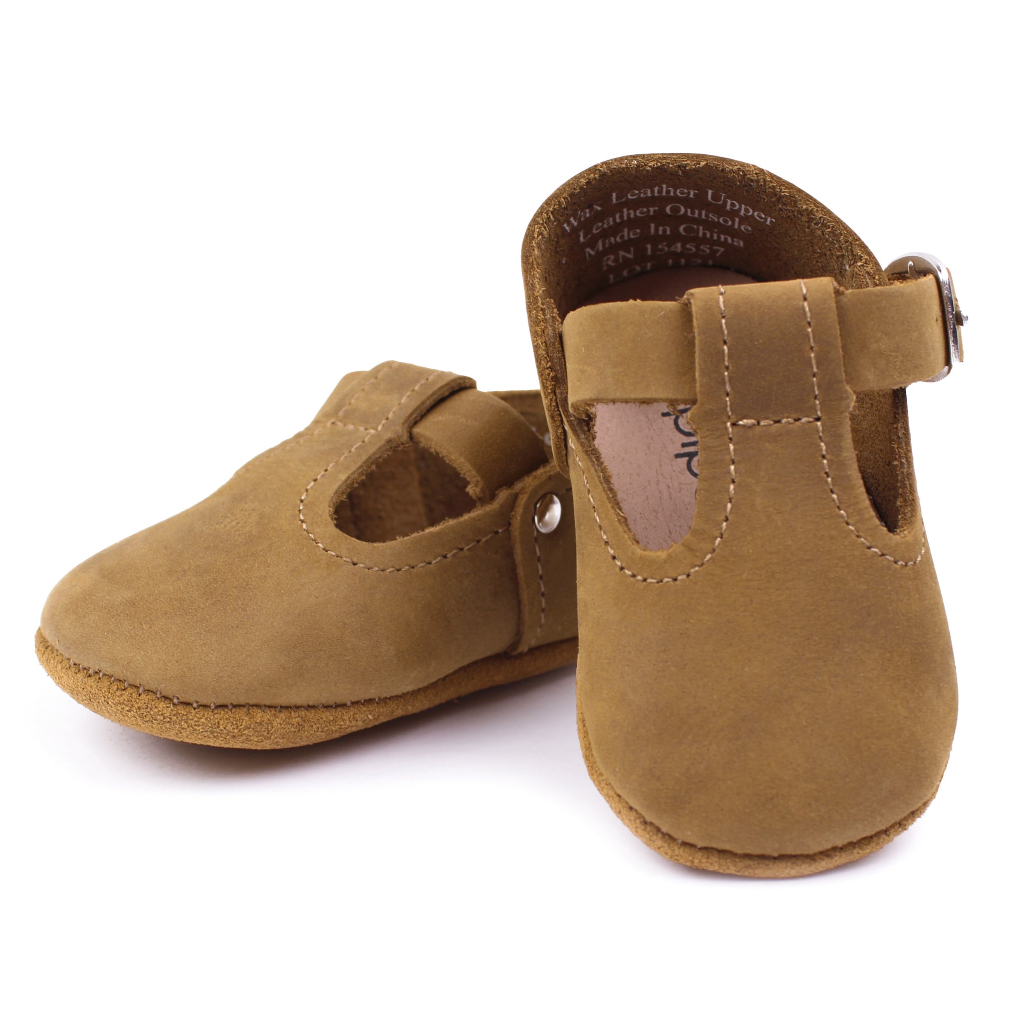 Brown - T-strap Mary Jane - Soft Sole