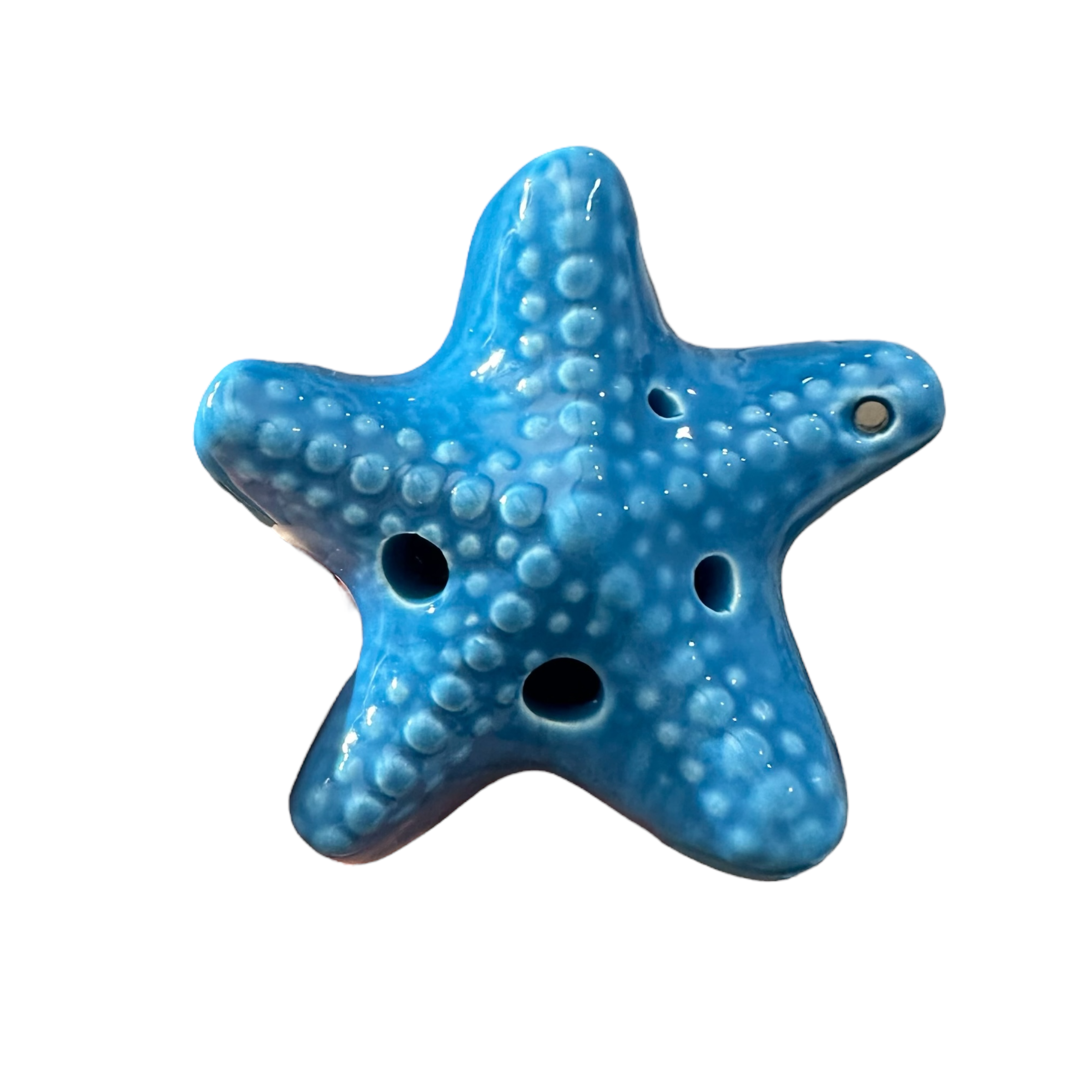 Ceramic-starfish-ocarina-blue