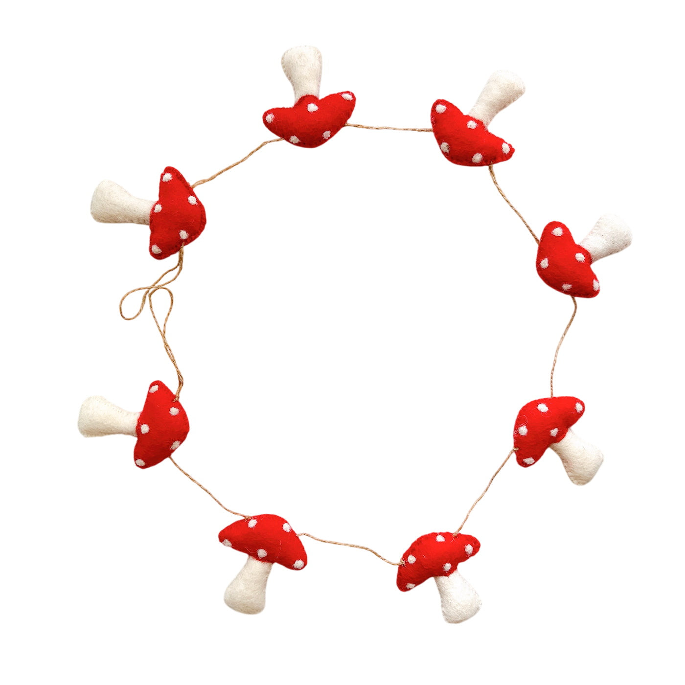 Felt Mushroom Garland
