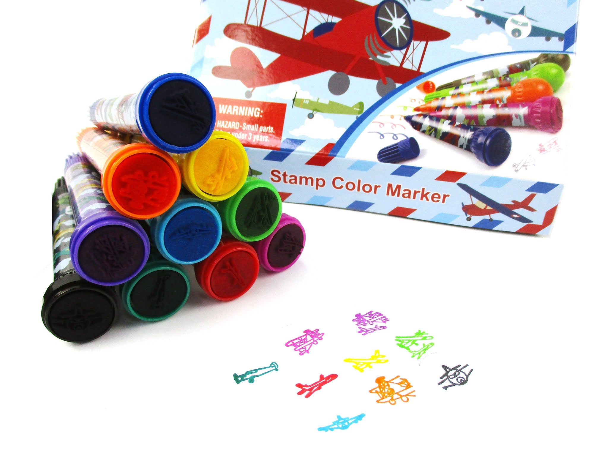 Airplane Stamp Marker Set - Set Of 10
