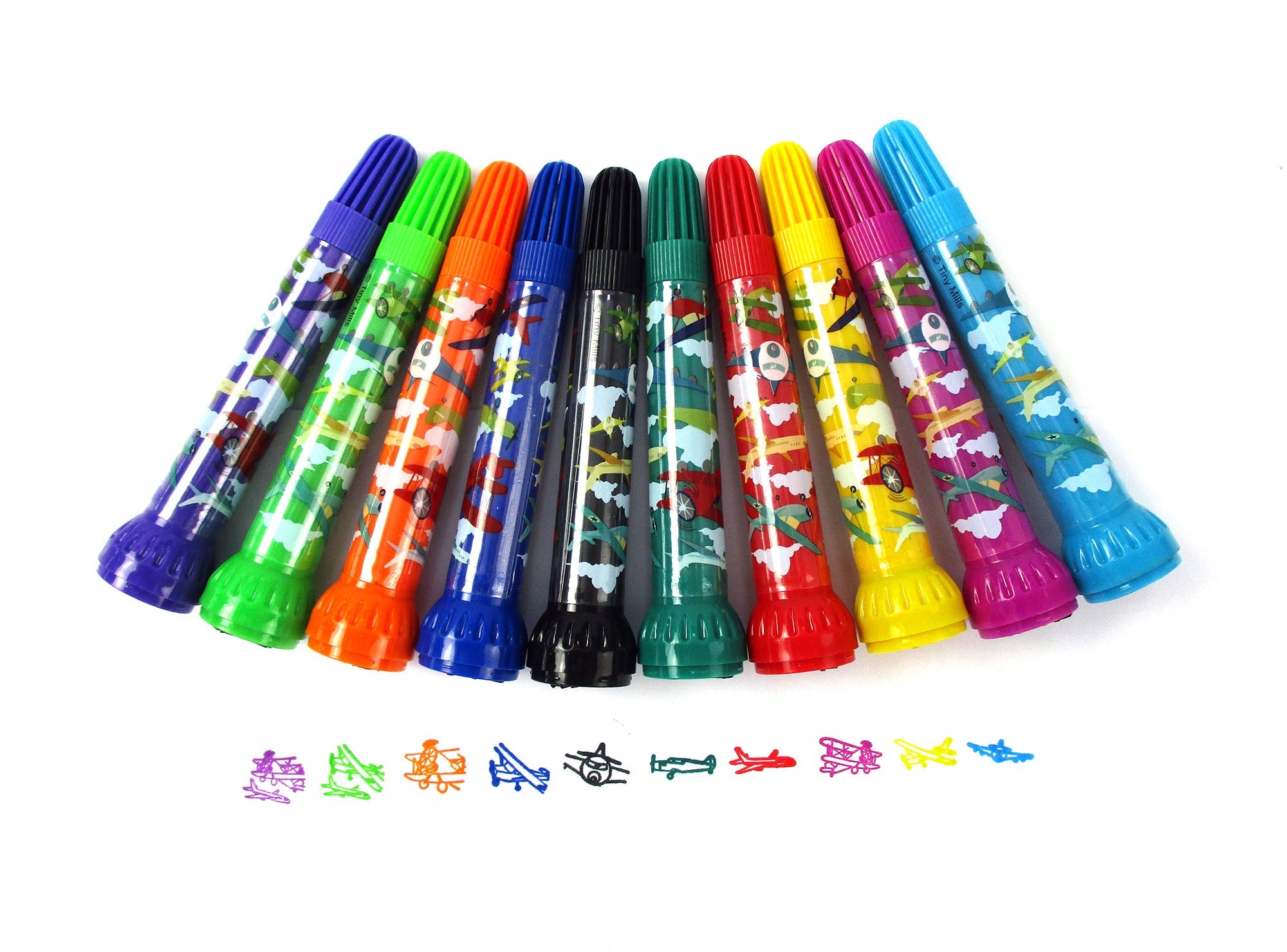 Airplane Stamp Marker Set - Set Of 10