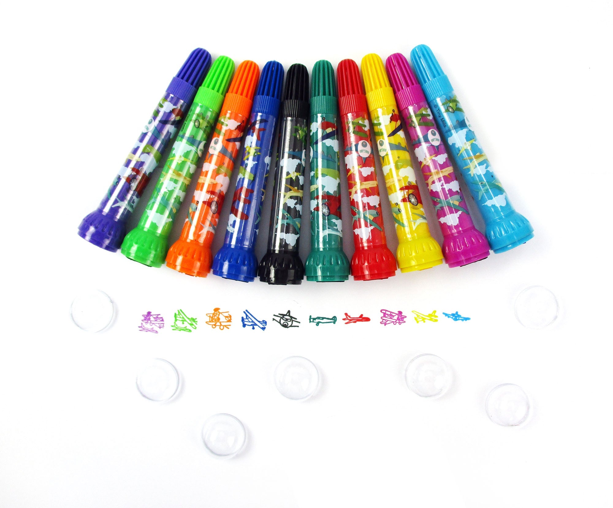 Airplane Stamp Marker Set - Set Of 10