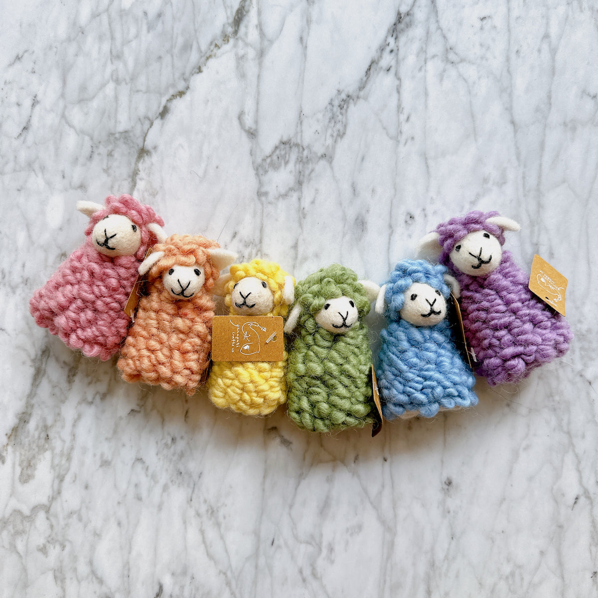 Candy Sheep Finger Puppet - Set Of 6