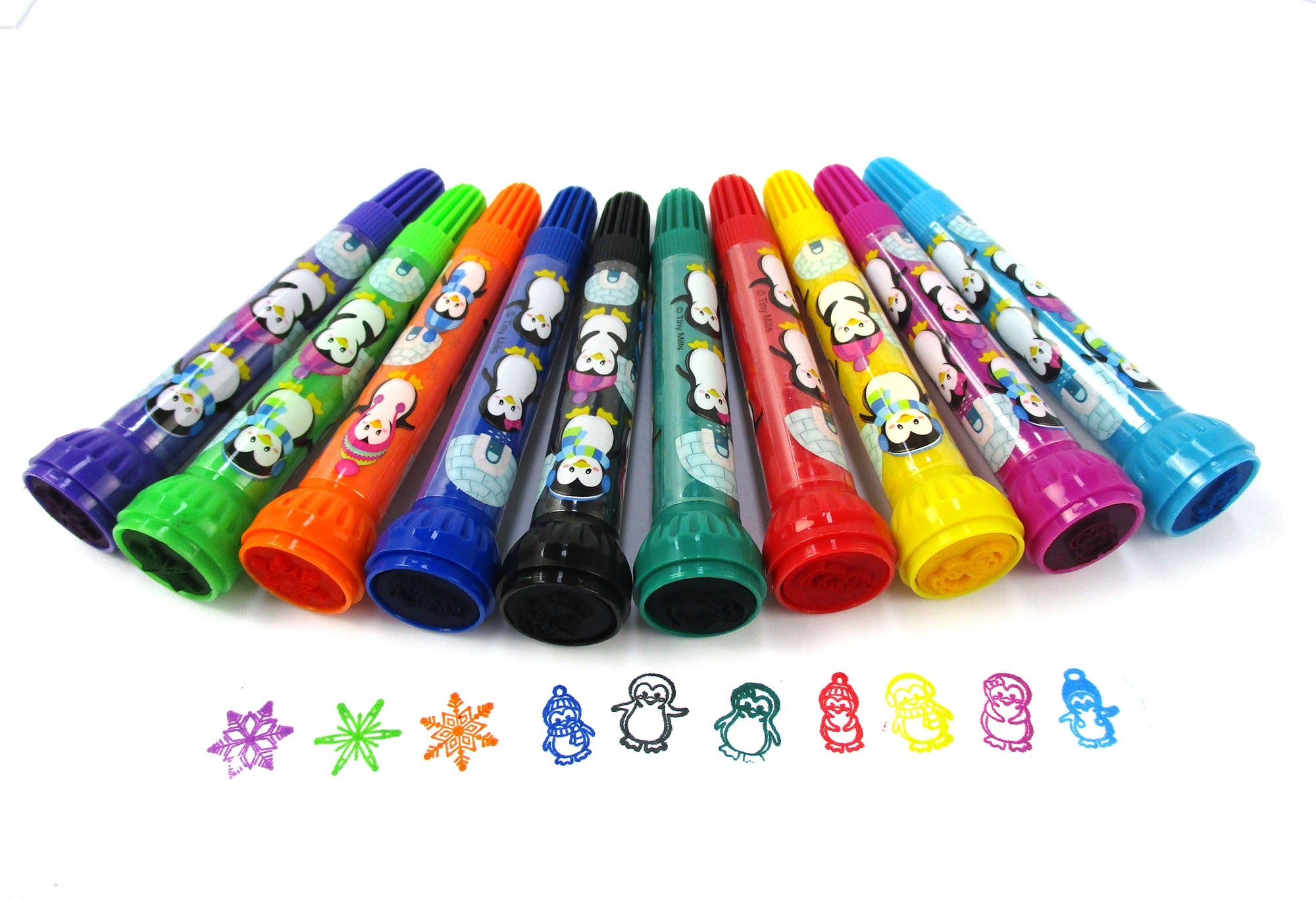 Penguin Stamp Marker Set - Set Of 10