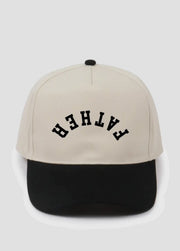 Father Upside Down Lettering Embroidered Cap