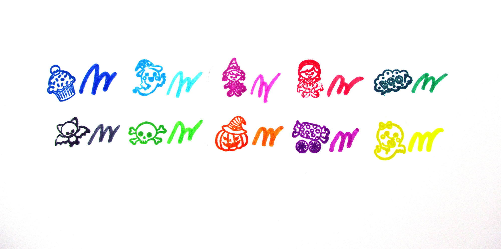 Halloween Stamp Marker Set - Set Of 10