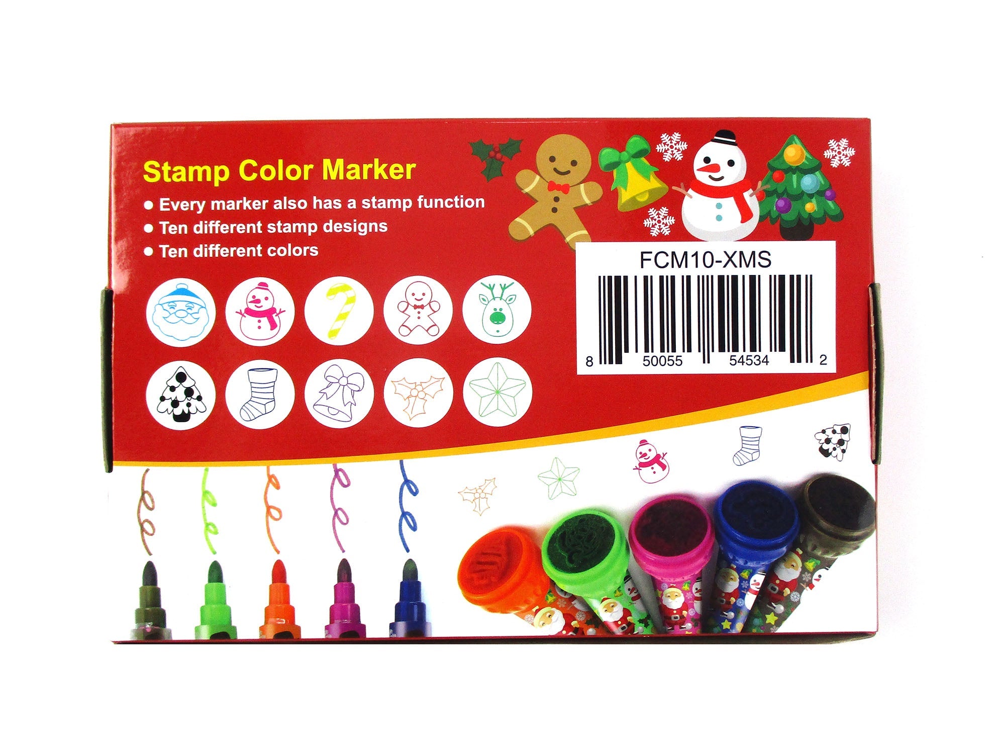 Christmas Stamp Marker Set - Set Of 10