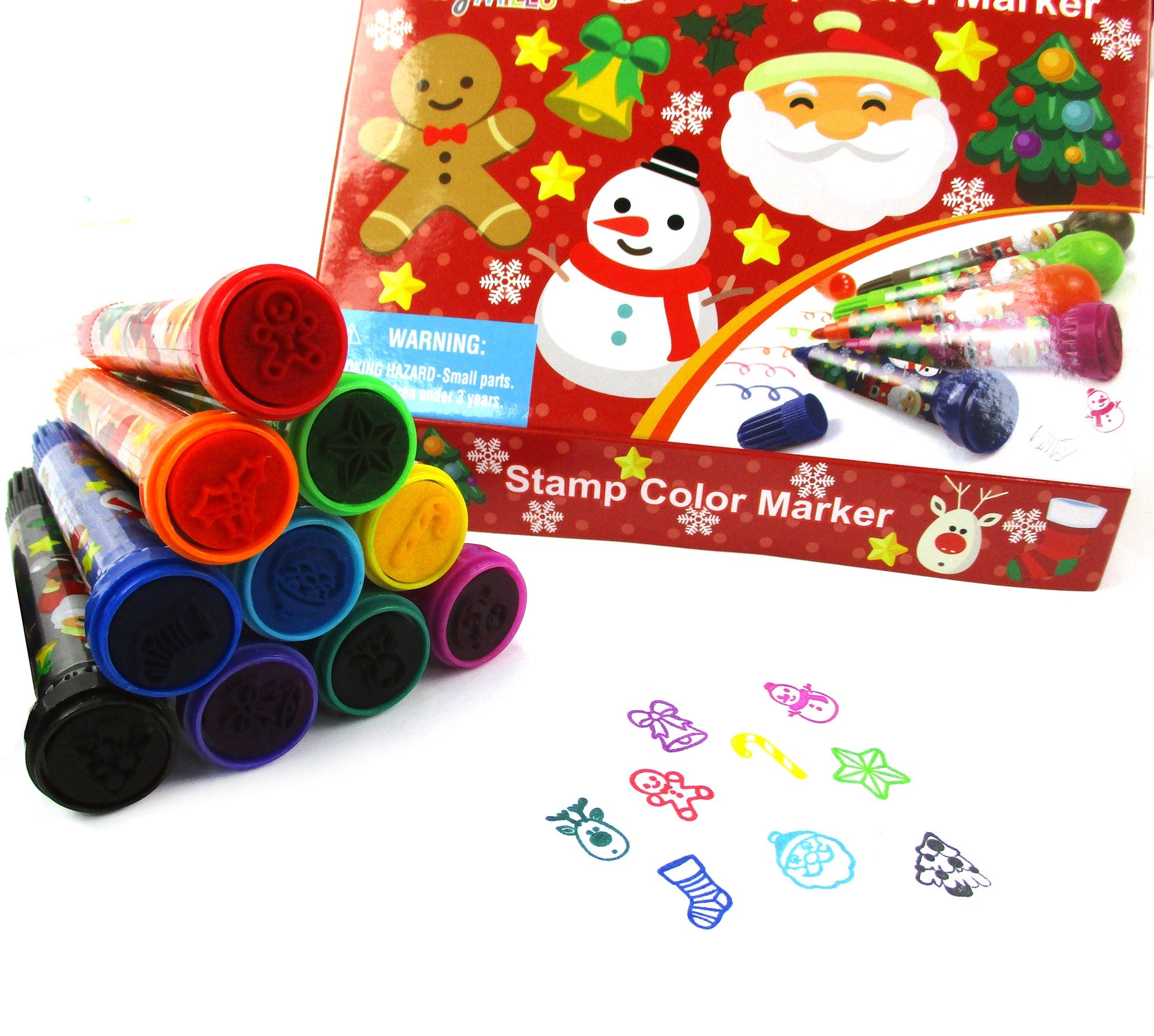 Christmas Stamp Marker Set - Set Of 10