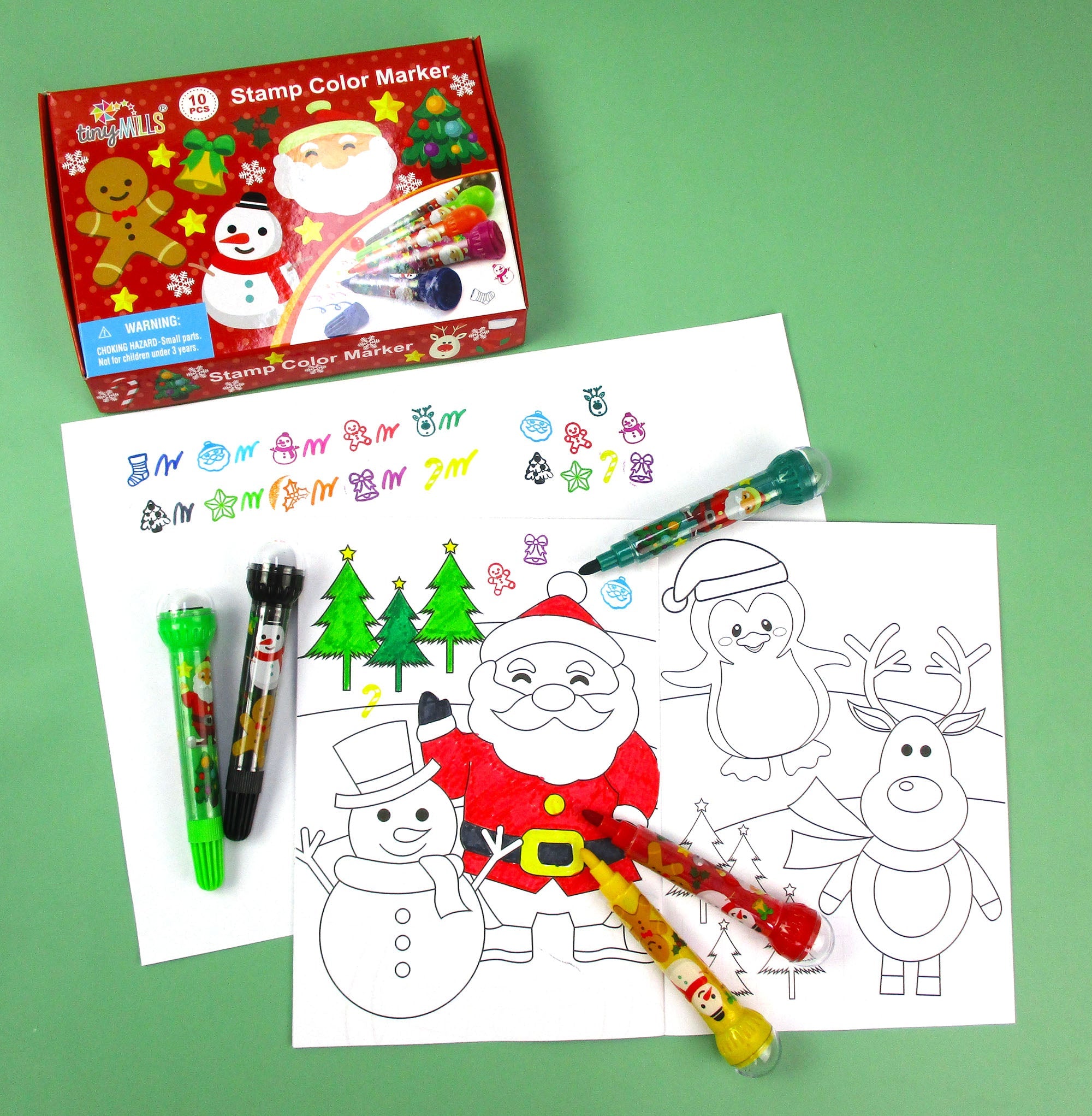Christmas Stamp Marker Set - Set Of 10