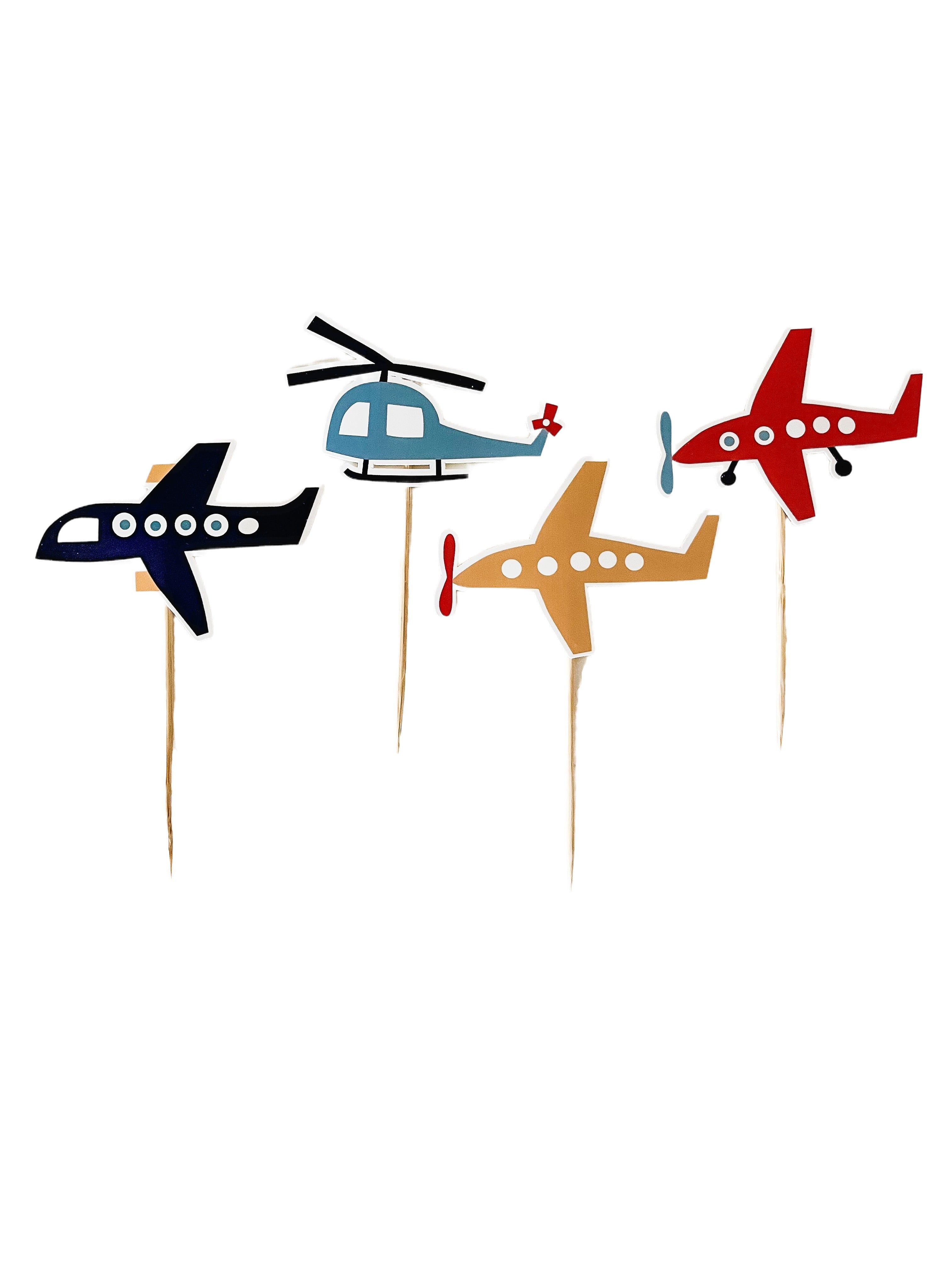 Airplane Cupcake Toppers (8 Per Set)