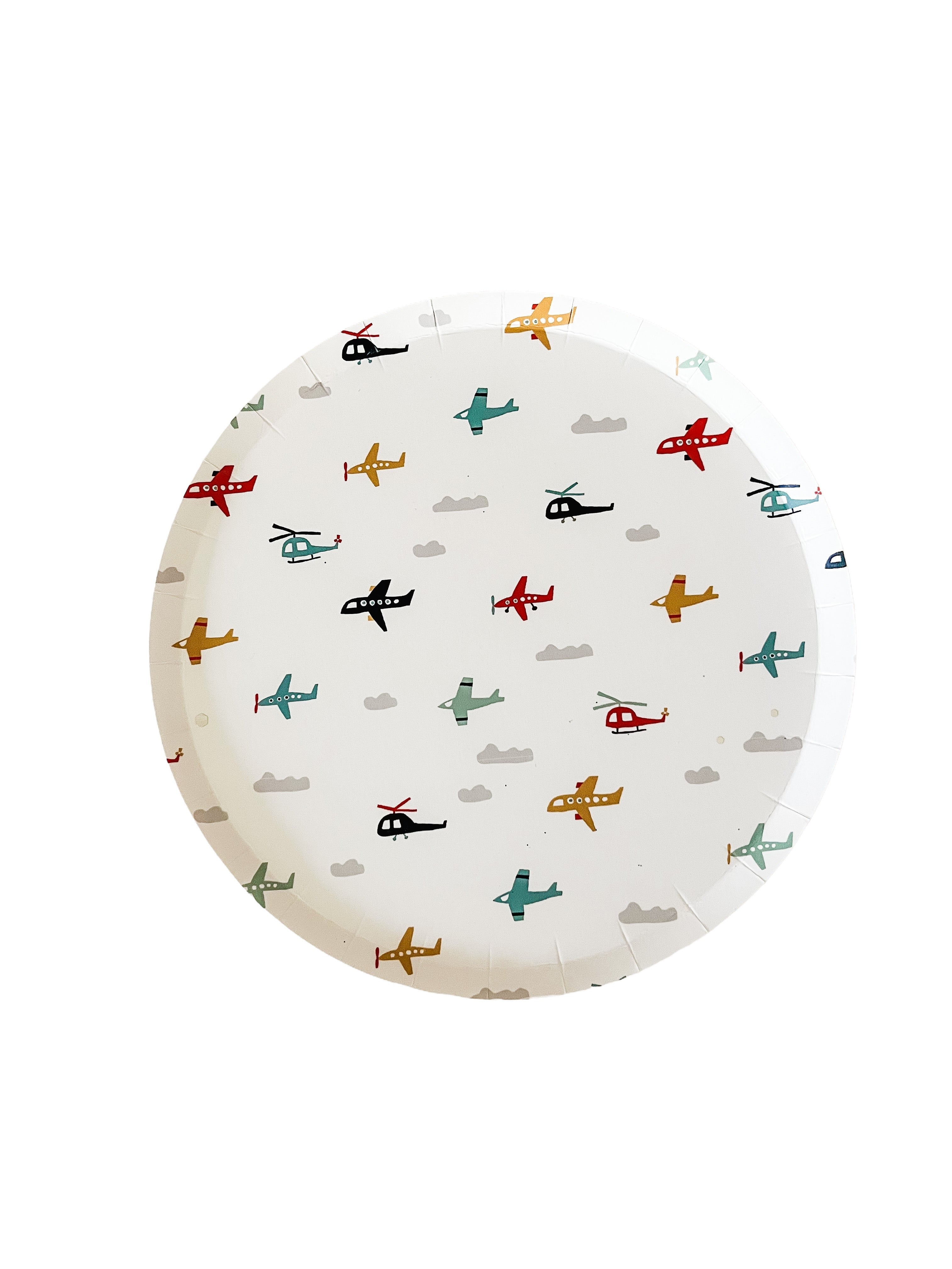 Airplane Small Plate (8 Per Set)