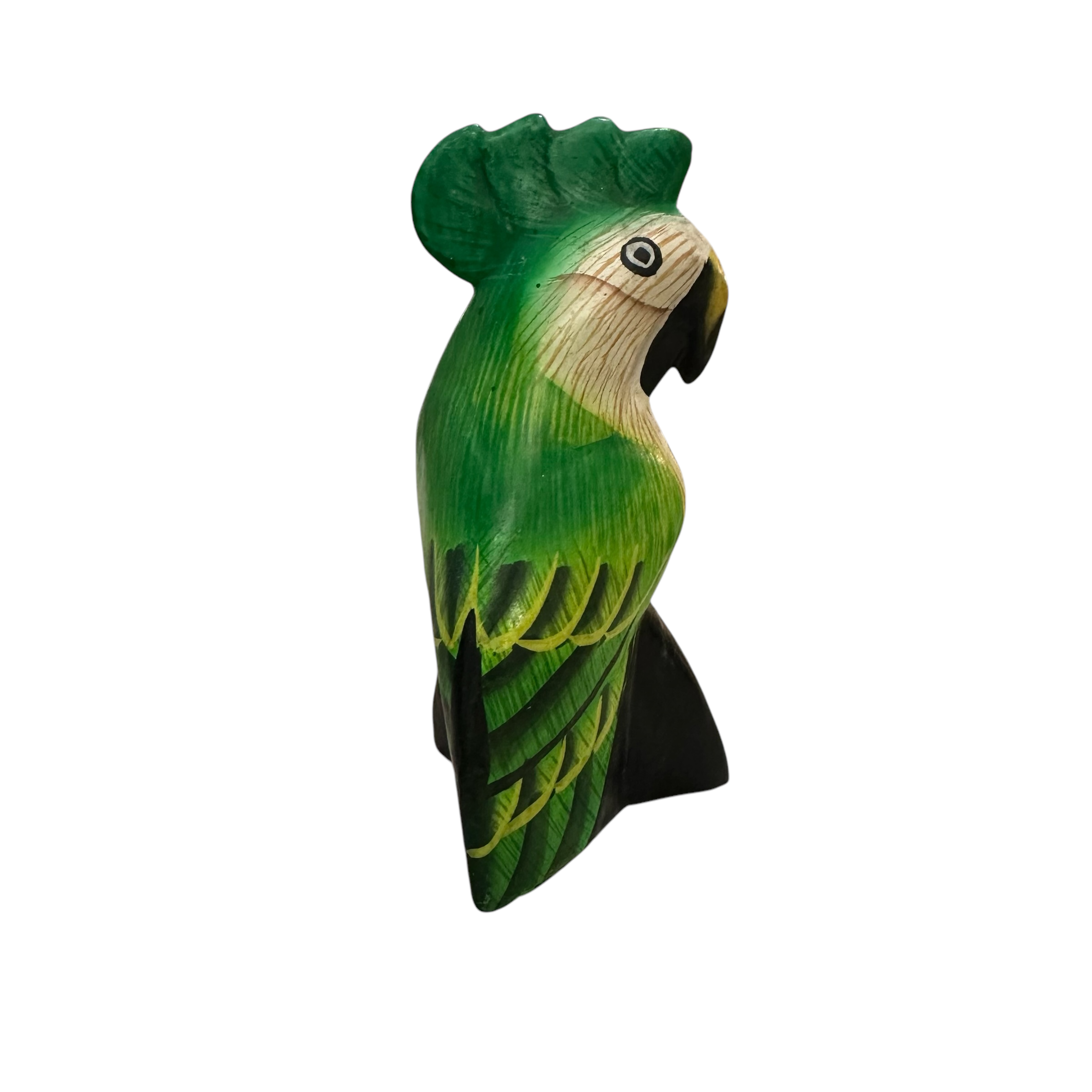 Wooden Parrot Decoration Figurine (green)
