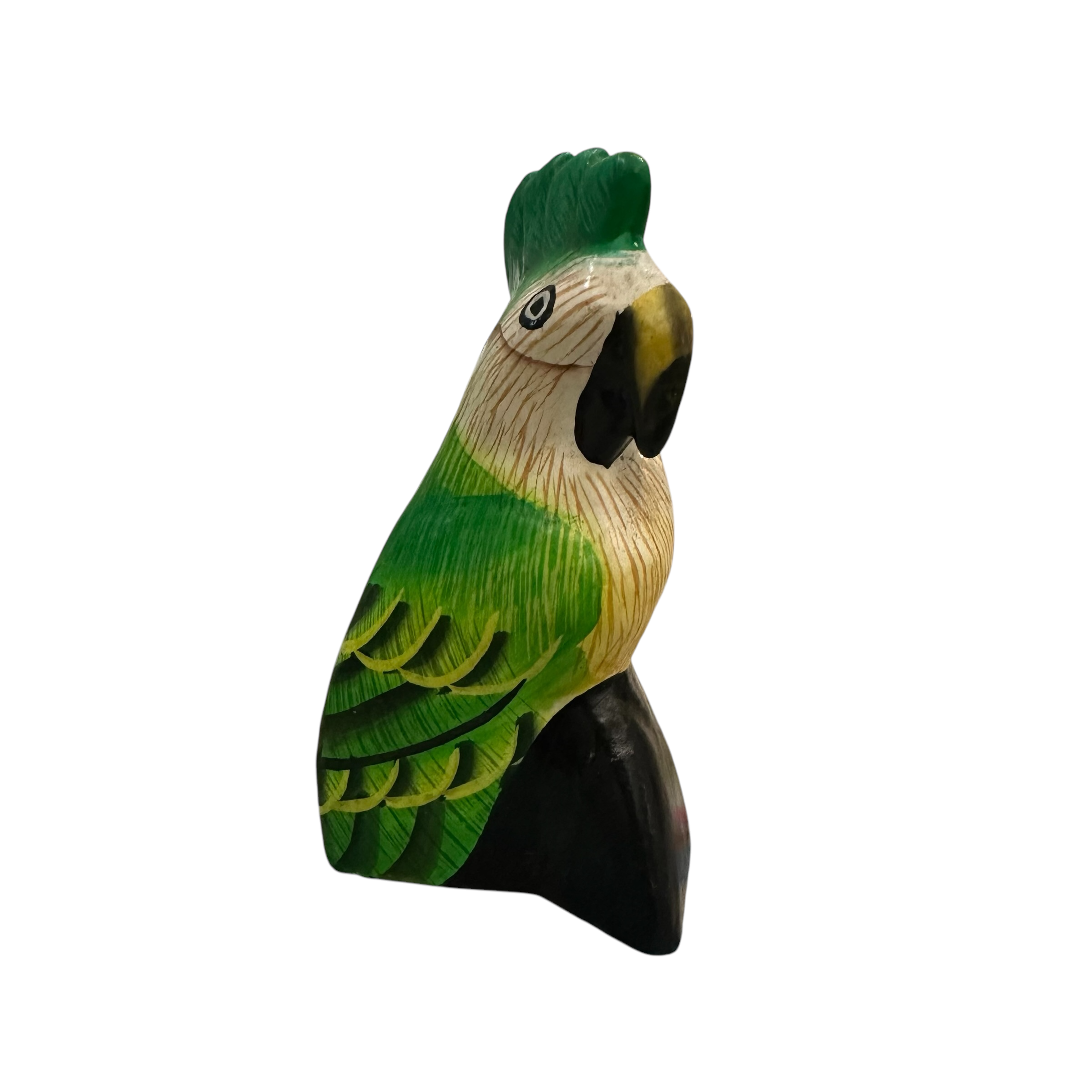 Wooden Parrot Decoration Figurine (green)