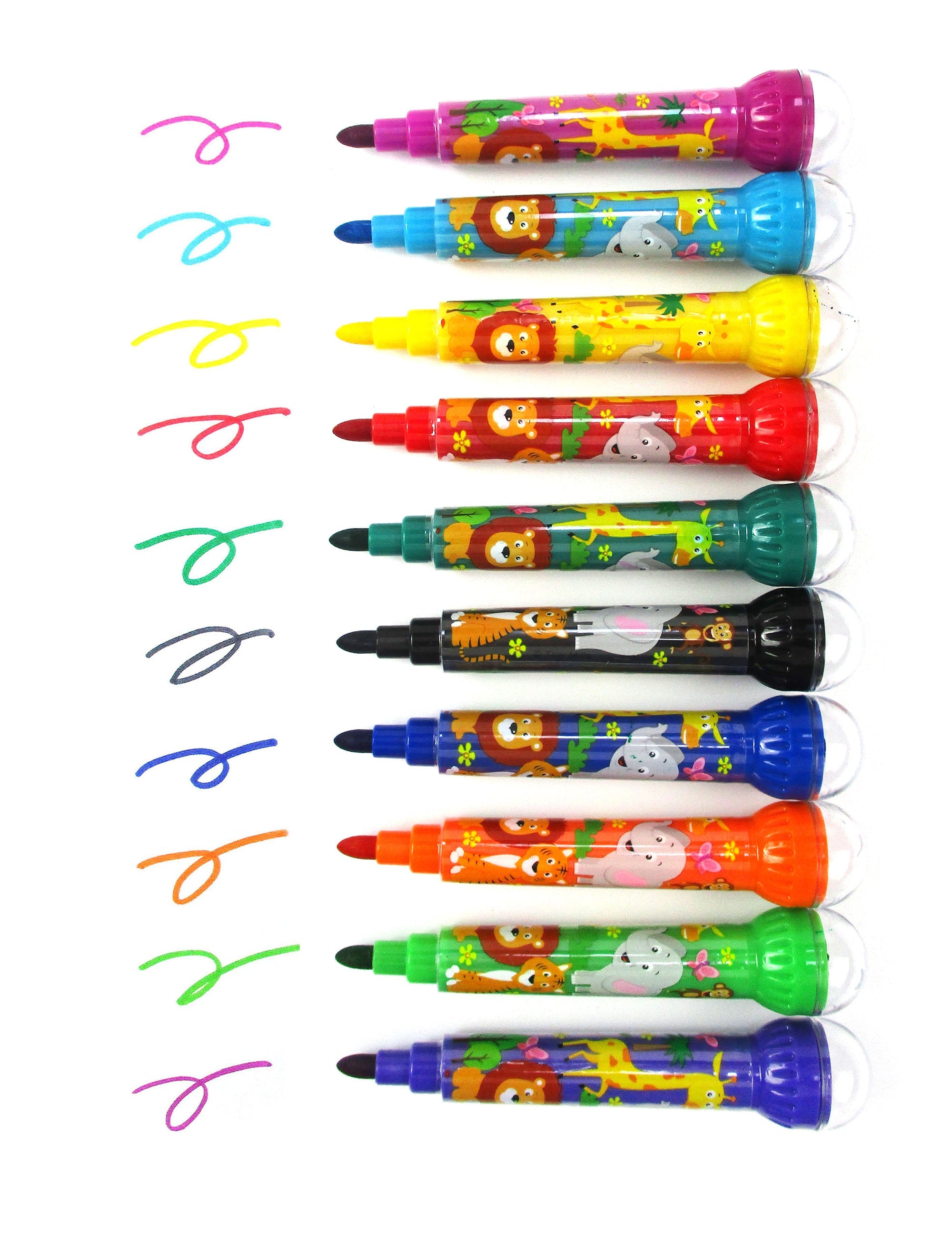 Wild Life Safari Animals Stamp Marker Set - Set Of 10