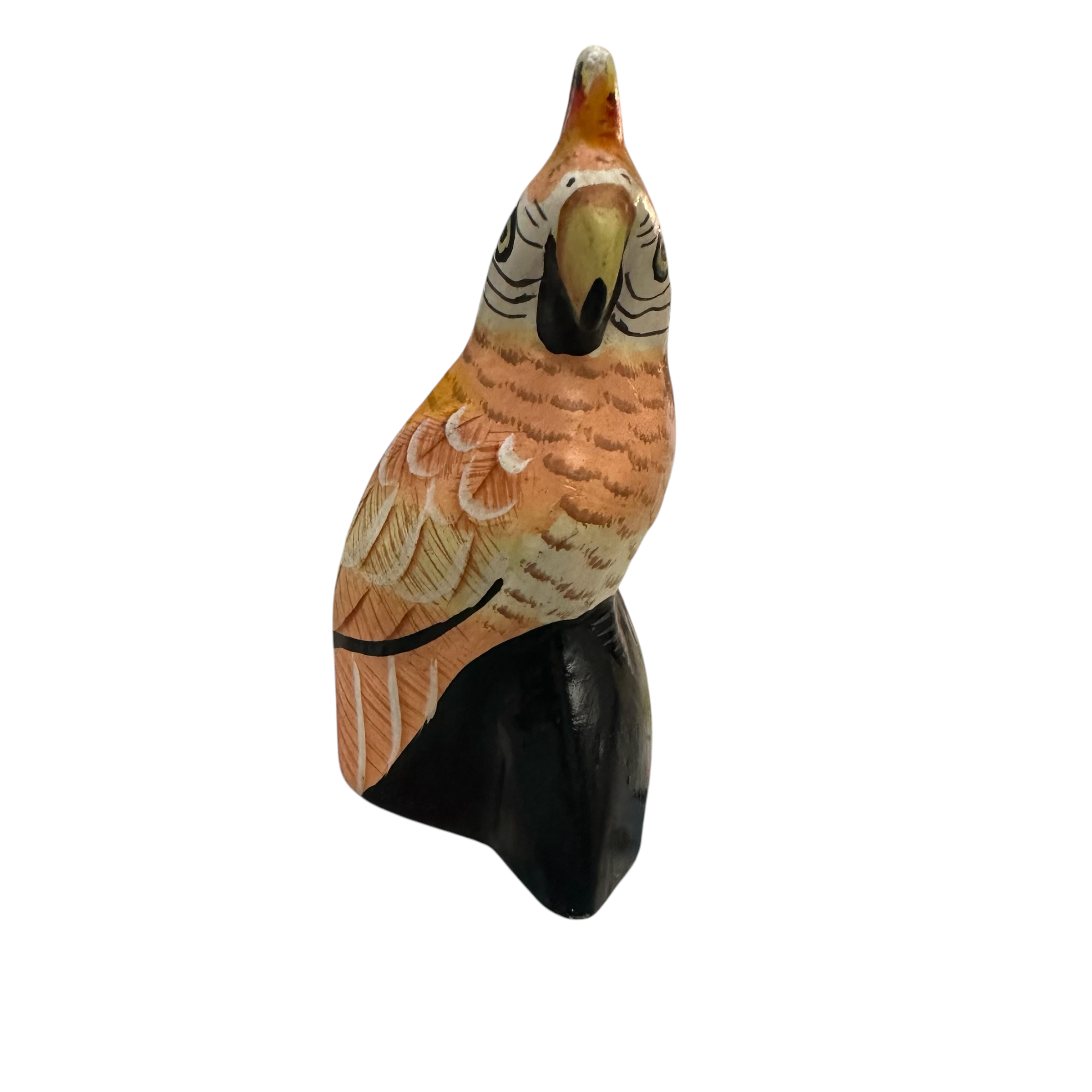 Wooden Parrot Decoration Figurine (orange)