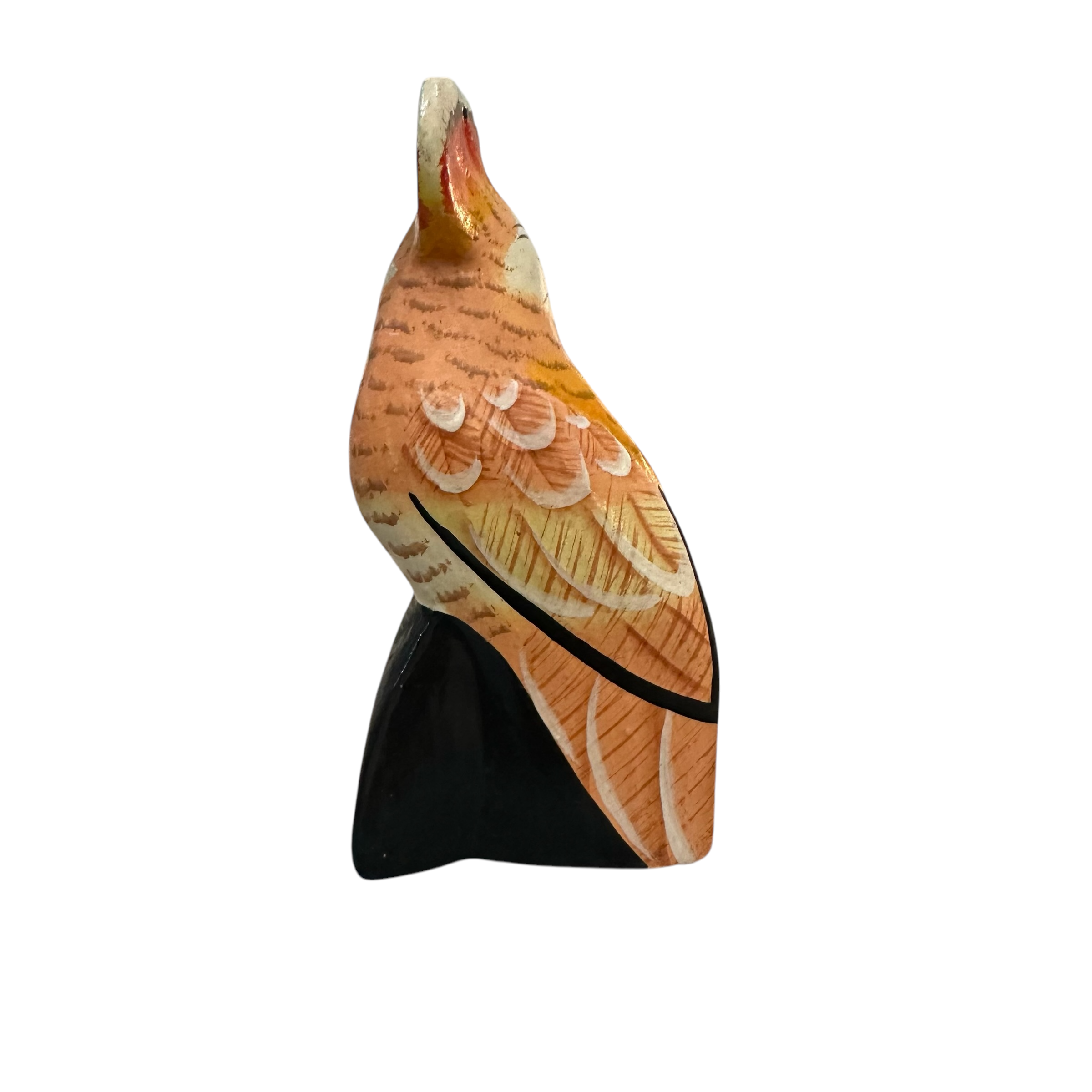 Wooden Parrot Decoration Figurine (orange)