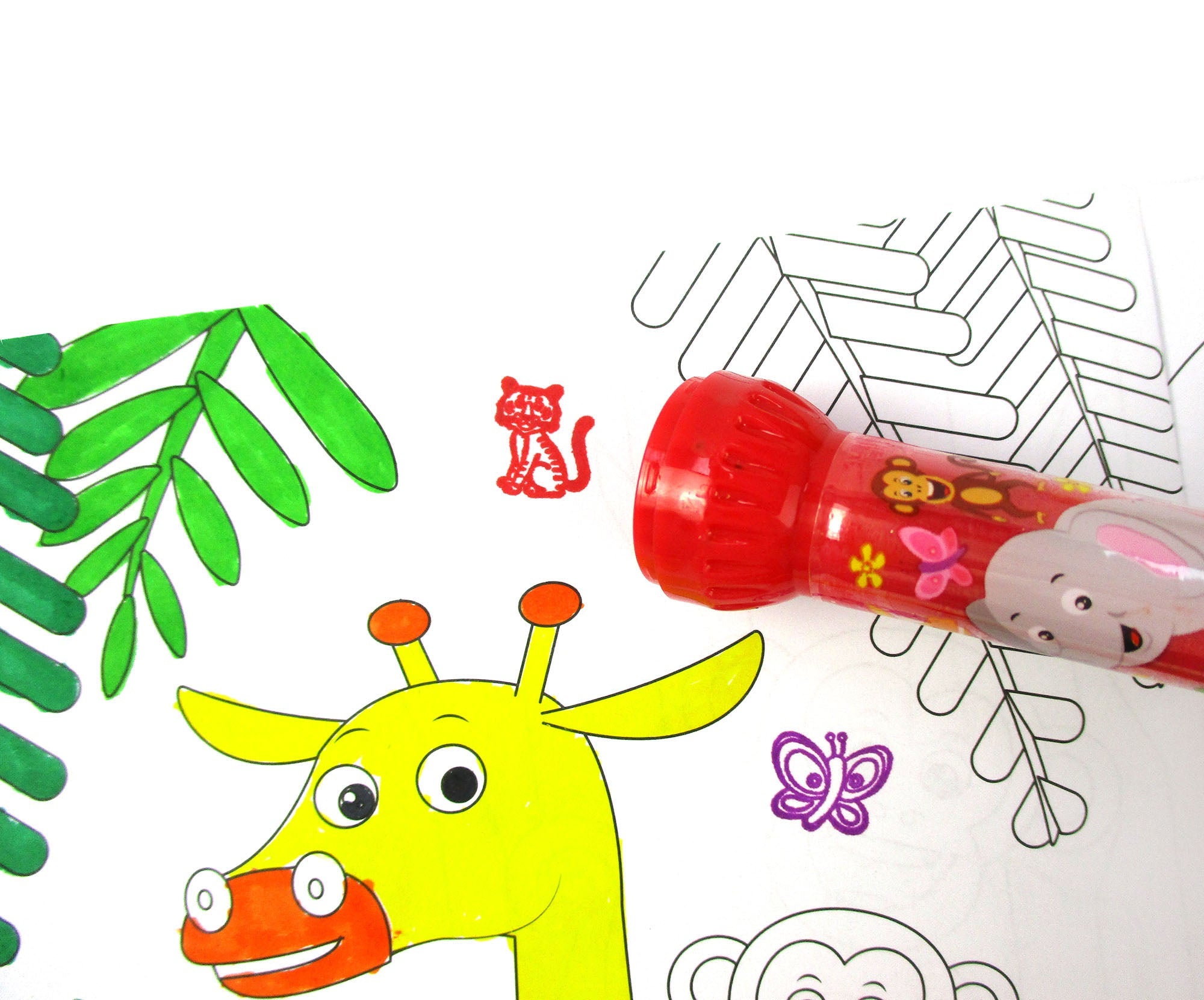 Wild Life Safari Animals Stamp Marker Set - Set Of 10