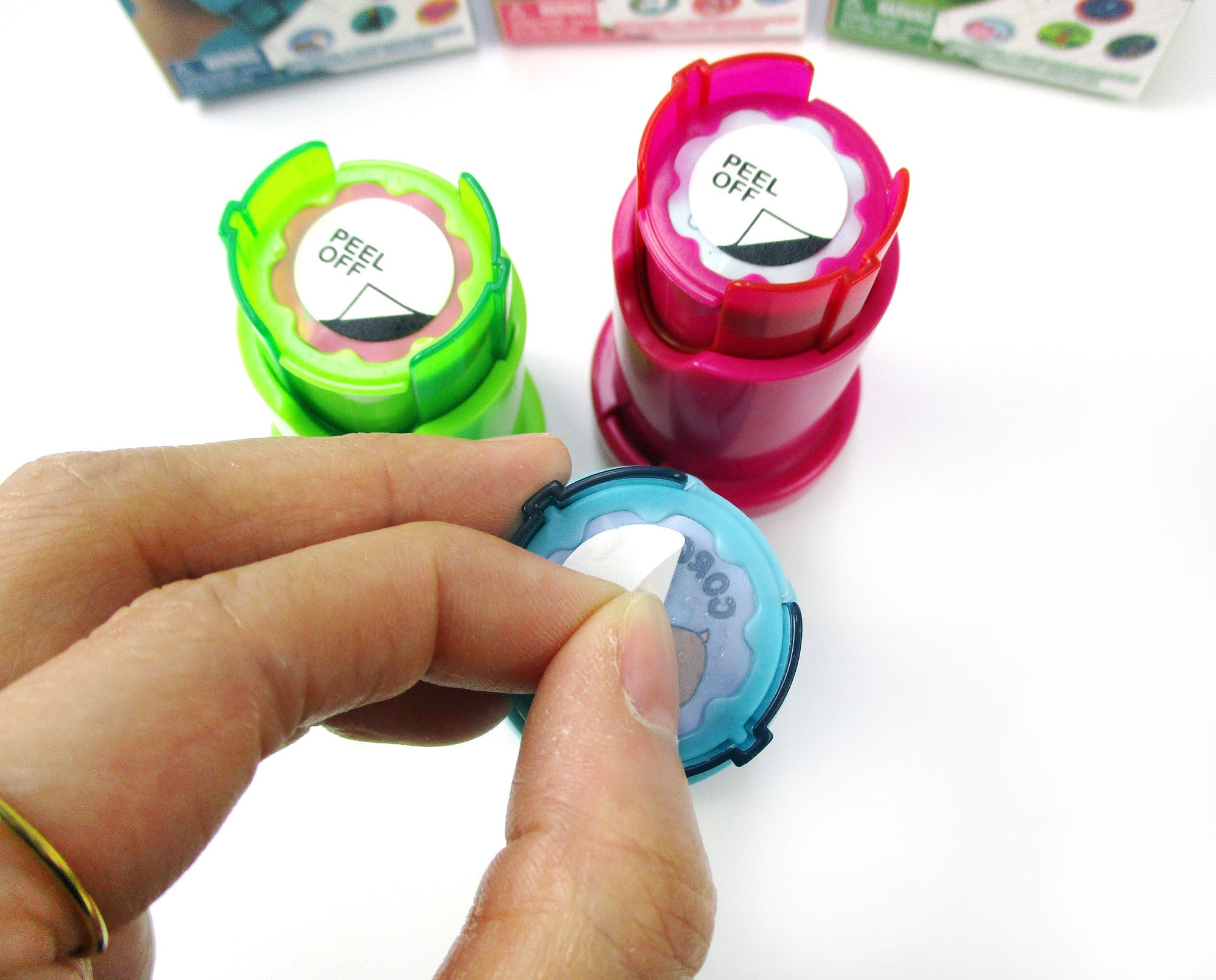 Sticker Stamper - 160 Pcs Sticker Dispenser Set