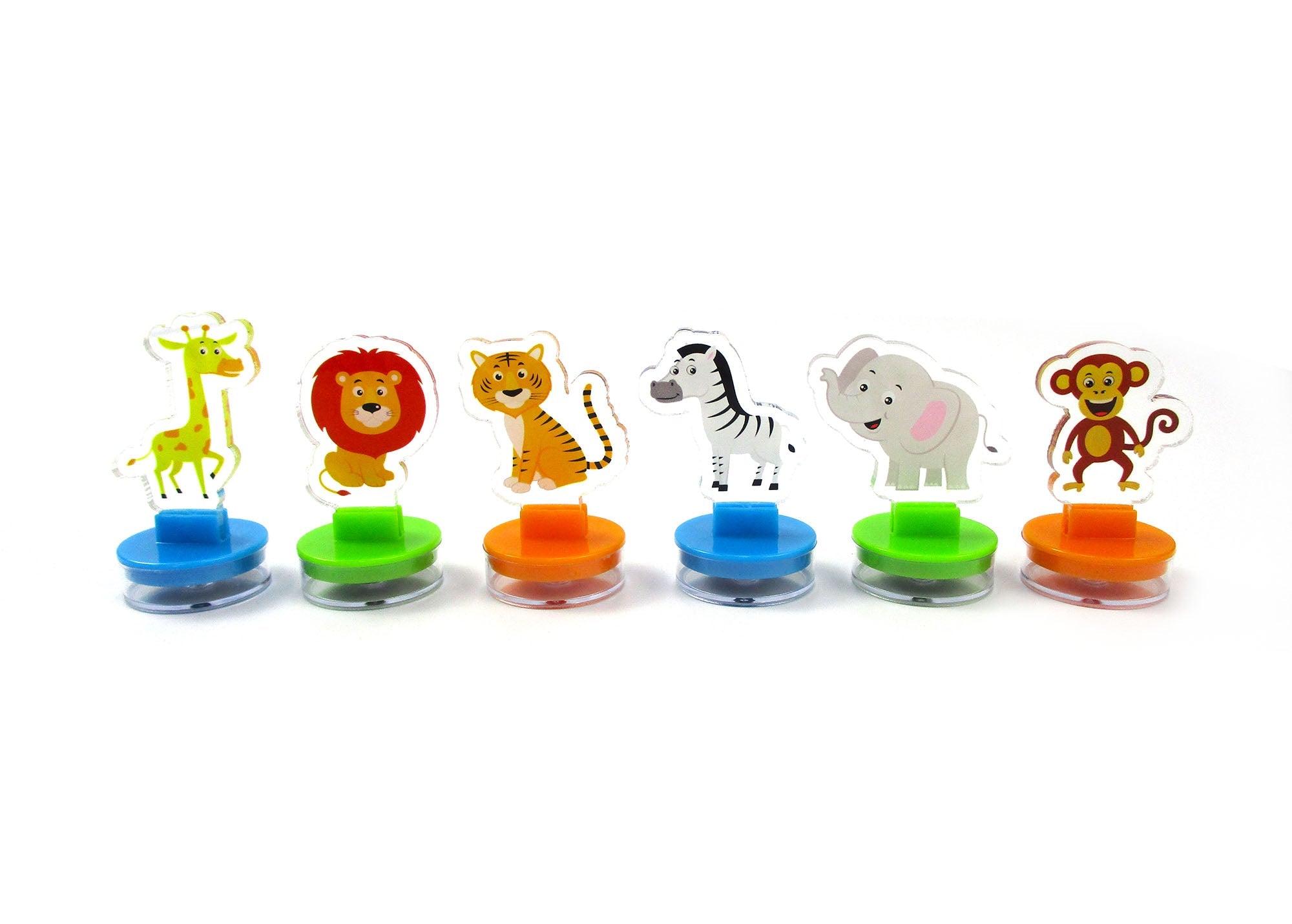 Safari Wild Animals Acrylic Stamp Set Of 6