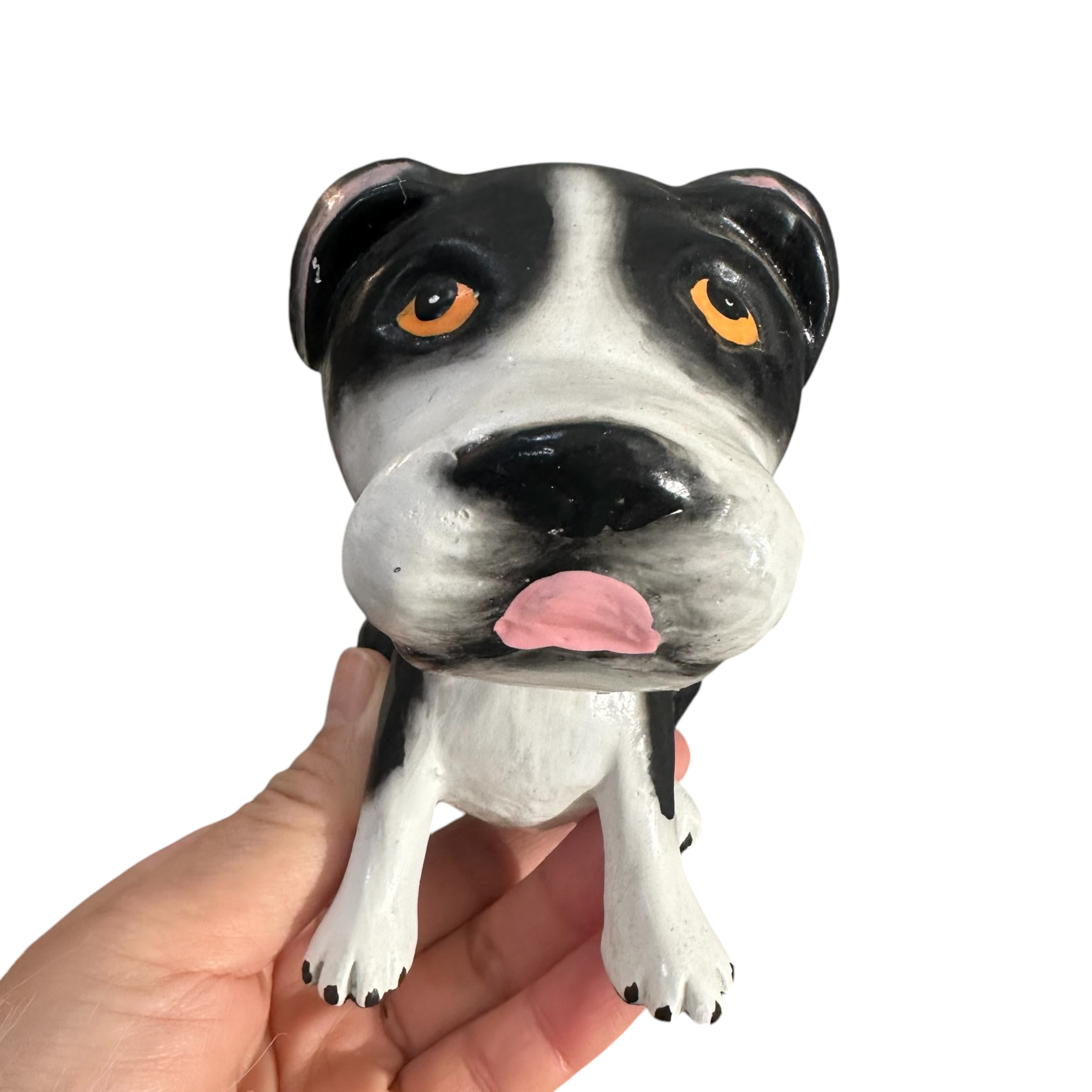 Hand Painted Wood Lovely Dog Lover Decoration Figurine (terrier)