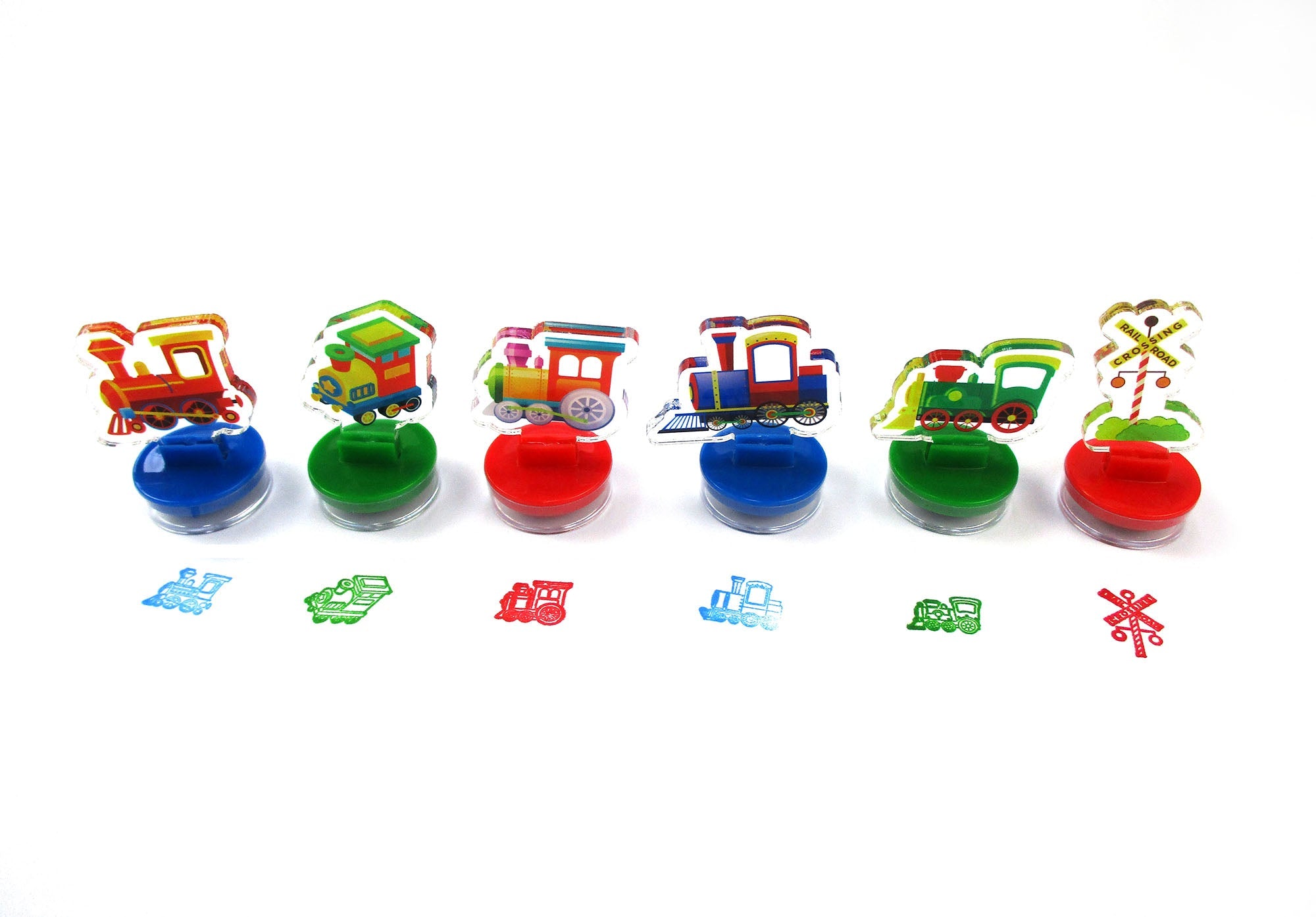 Train Acrylic Stamp Set Of 6