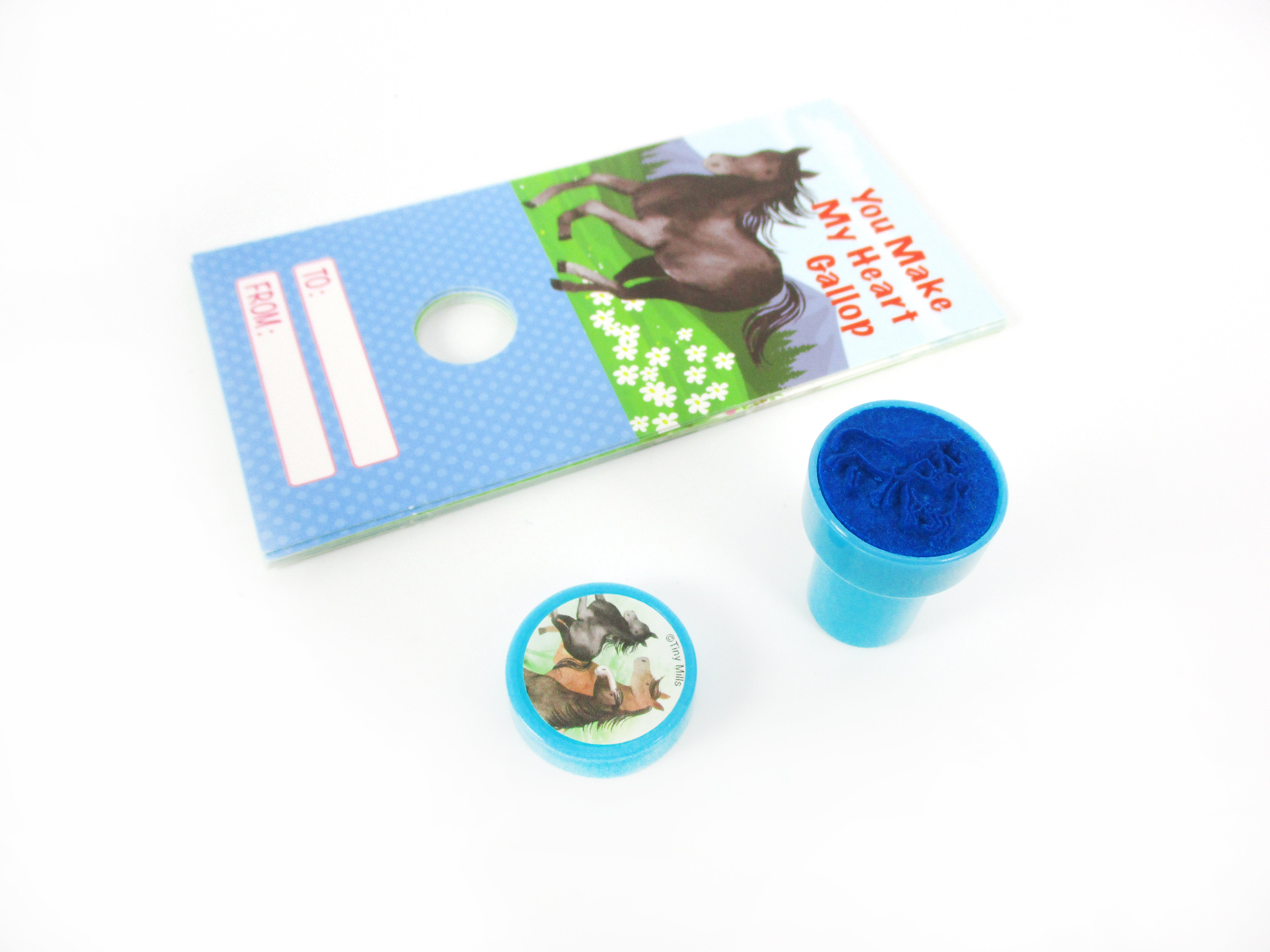 Horse Valentine's Day Cards With Stampers For Classroom Exchange