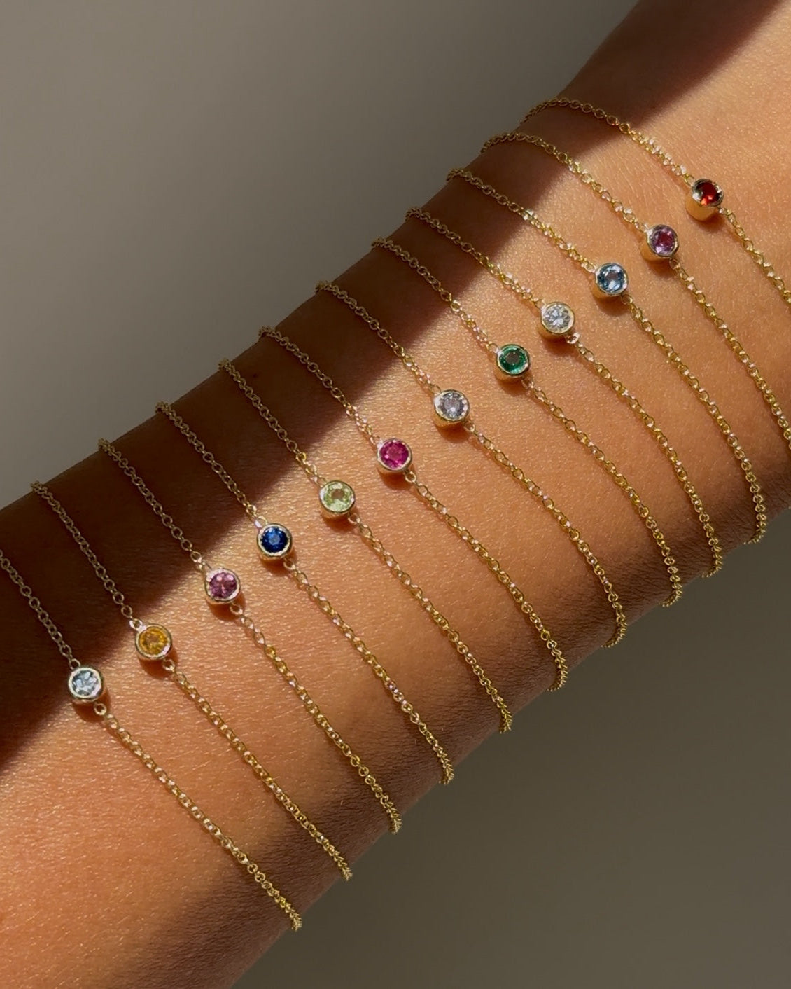 Birthstone Bezel Bracelet