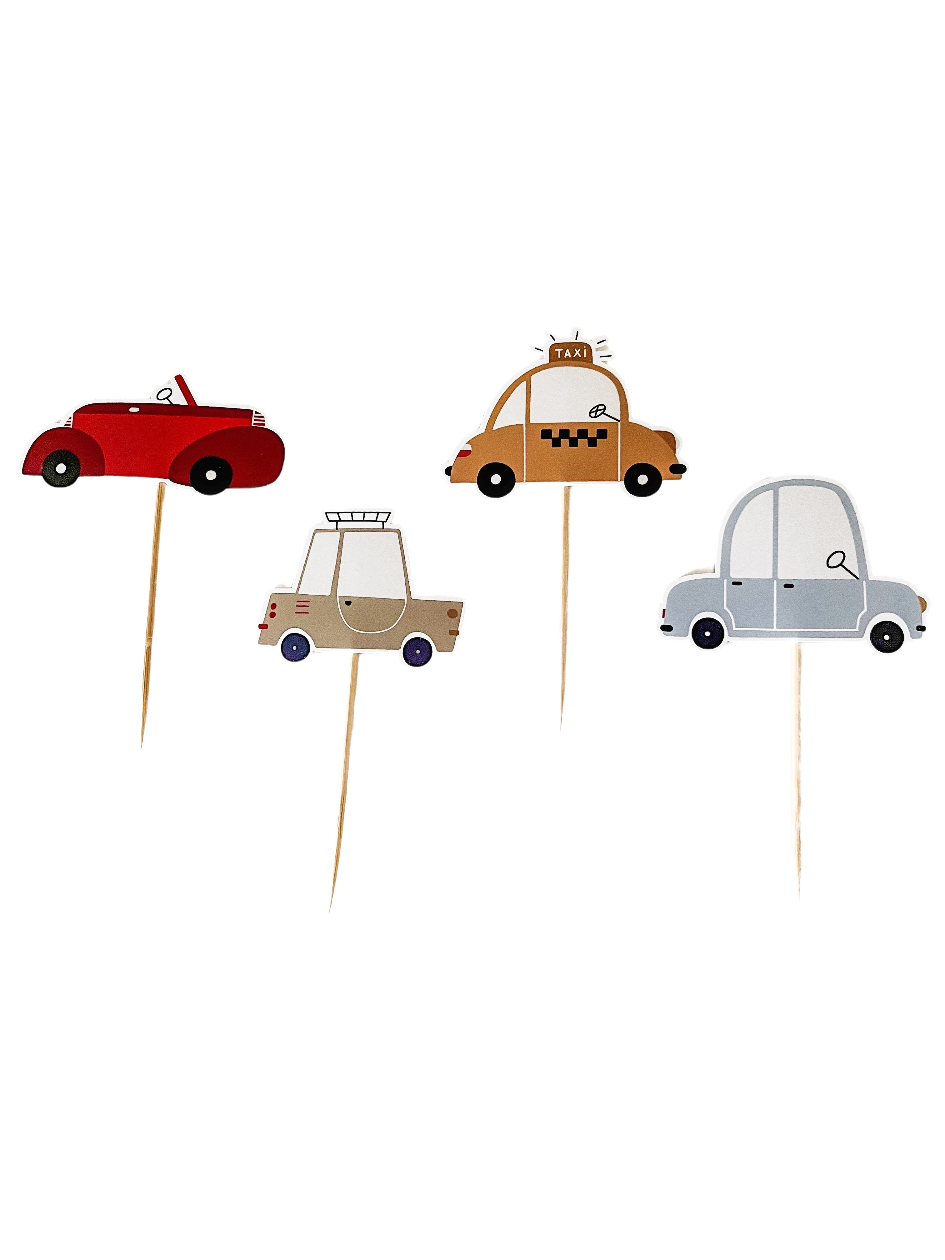 Car Cupcake Toppers (set Of 8)