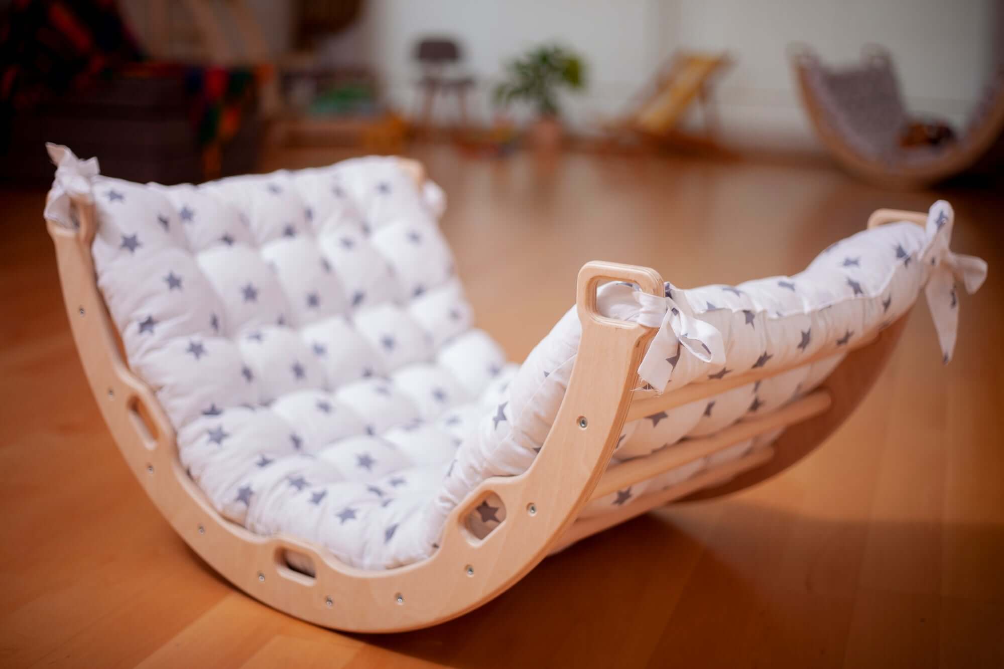 Medium Montessori Climbing Arch/rocker With Pillow & Ramp Set