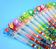 Airplane Stackable Crayon With Stamper Topper