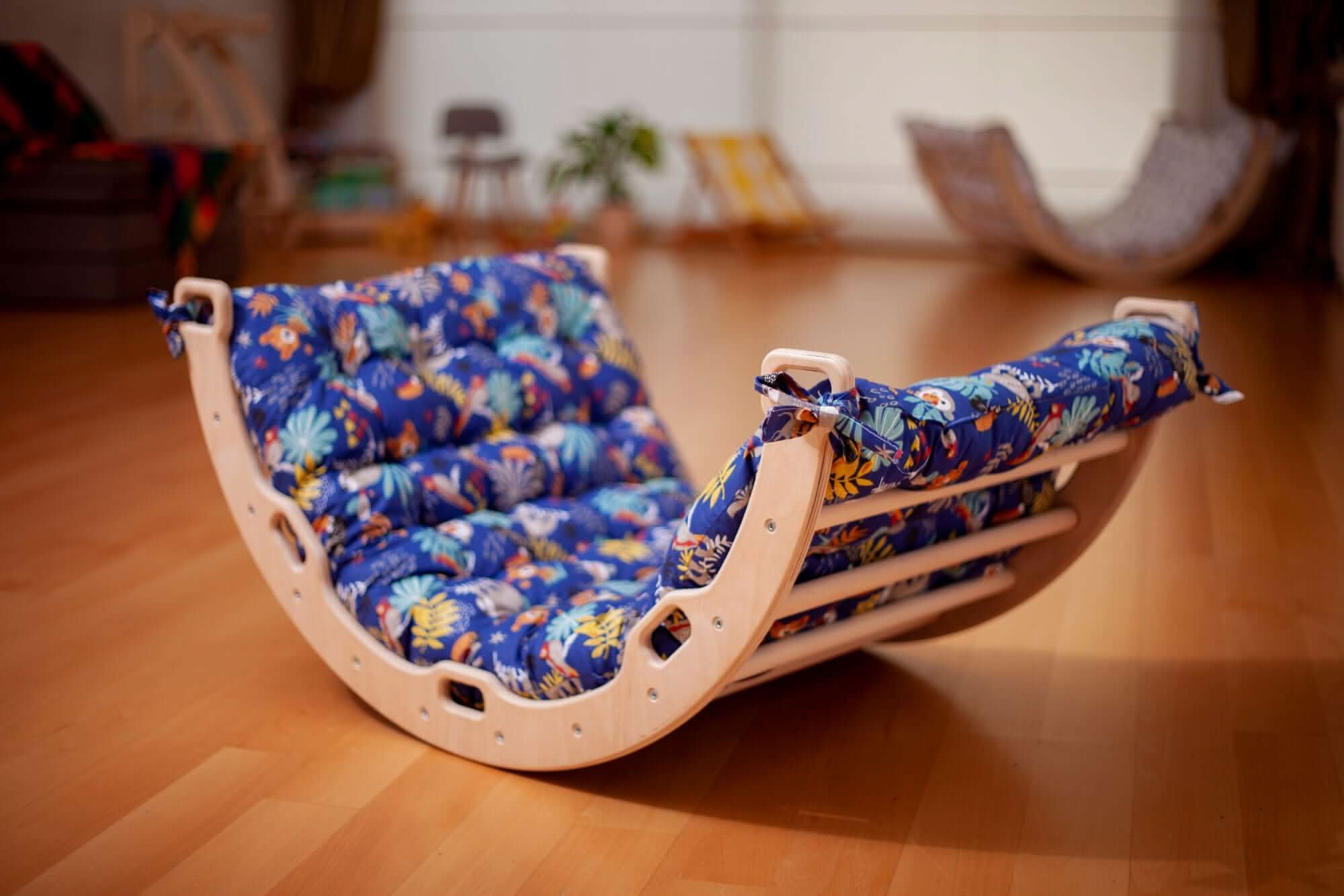 Medium Montessori Climbing Arch/rocker With Pillow & Ramp Set