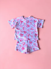 Bow Print Lounge Short Set