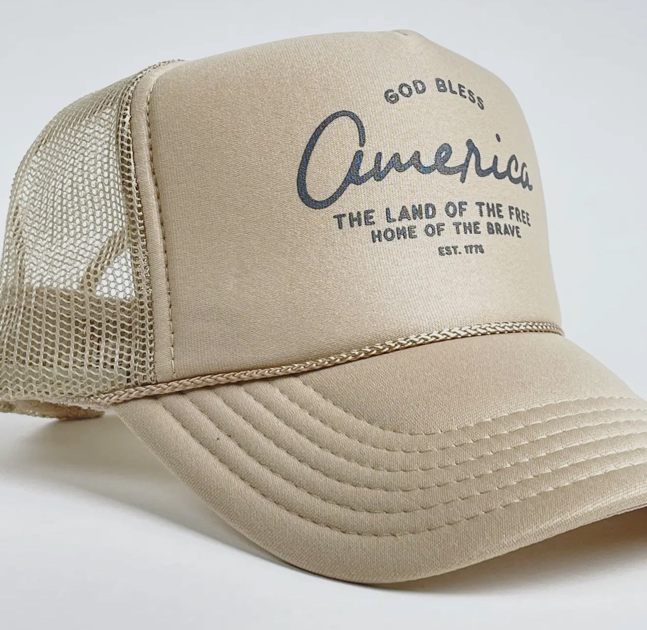 God Bless America - Land Of The Free Trucker Hat
